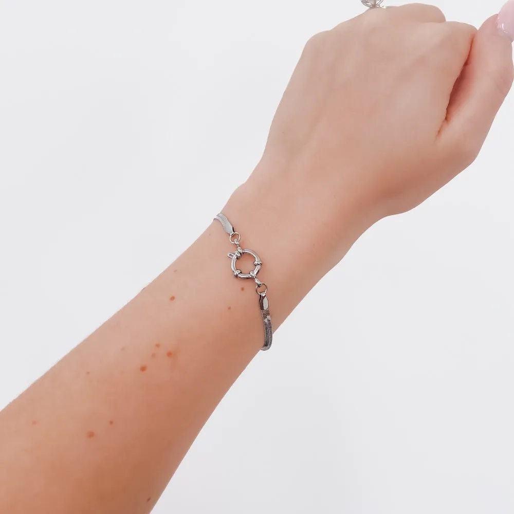 Hayden Herringbone Chain Bracelet - WATERPROOF