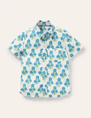 Holiday Cotton Linen Shirt-Molly Mahon Print