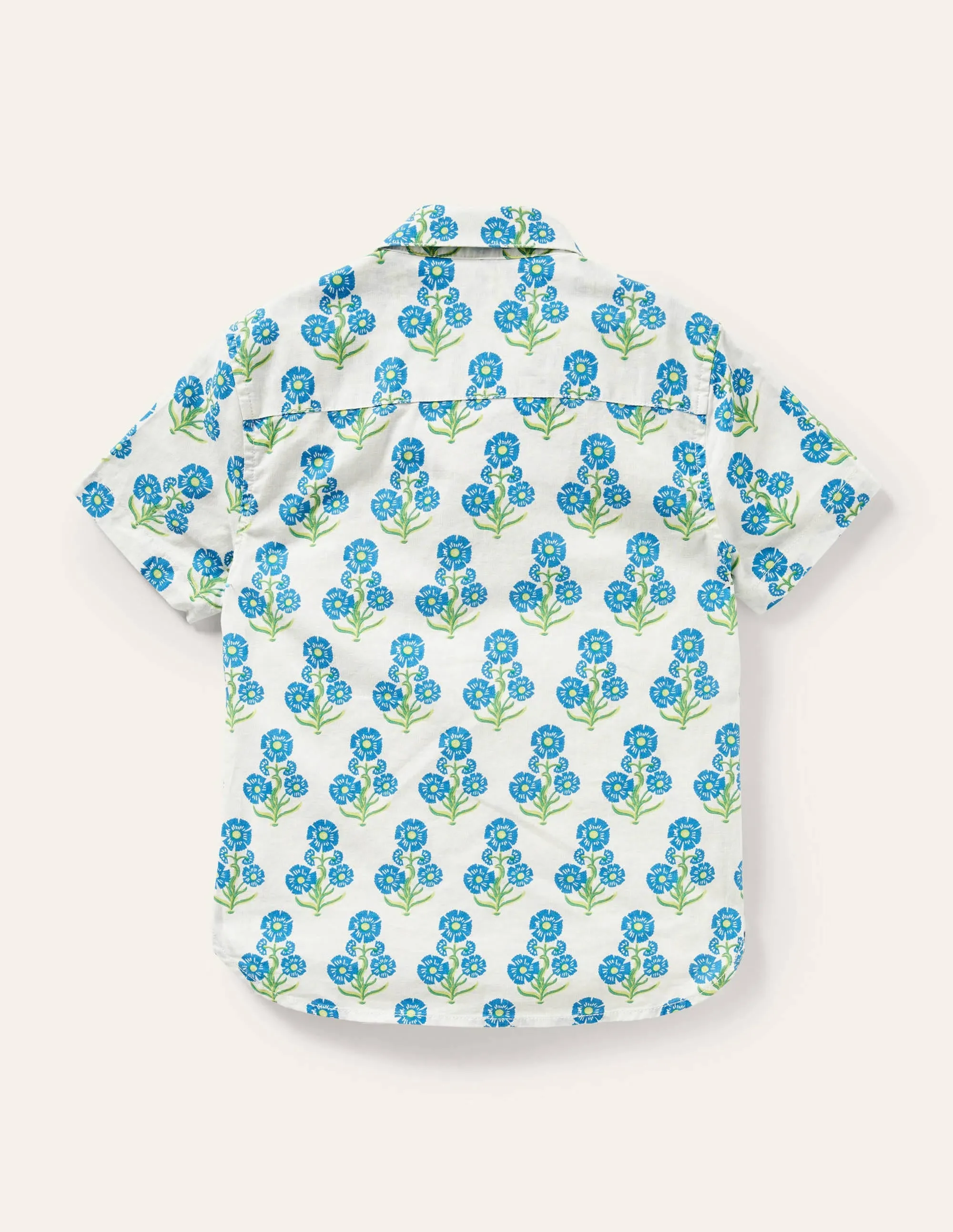 Holiday Cotton Linen Shirt-Molly Mahon Print