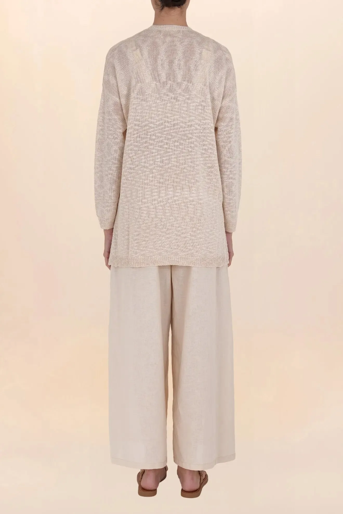 IVORY PEARL CARDIGAN WITH POCKETS