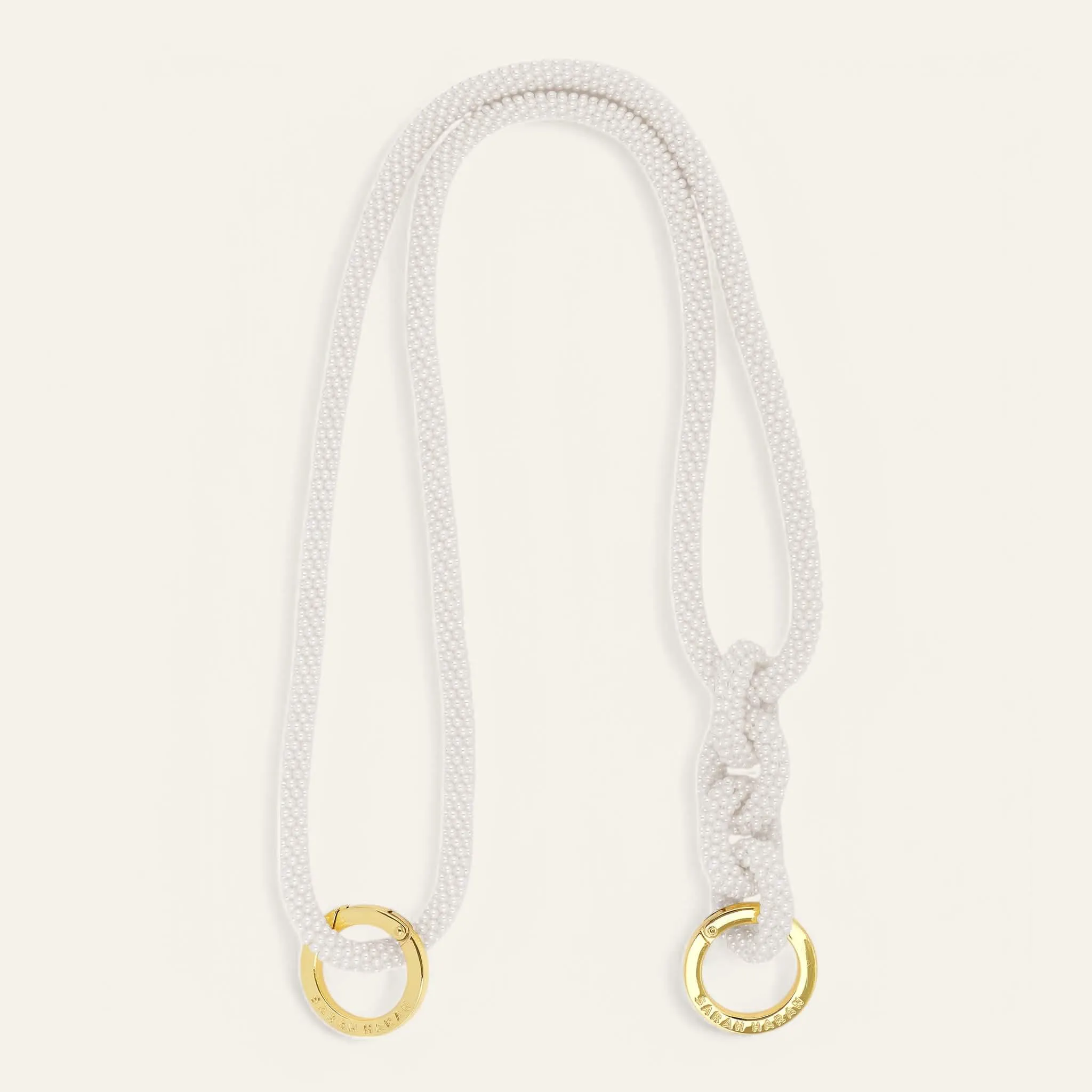 Kings Knot Strap | Pearl with Gold hardware