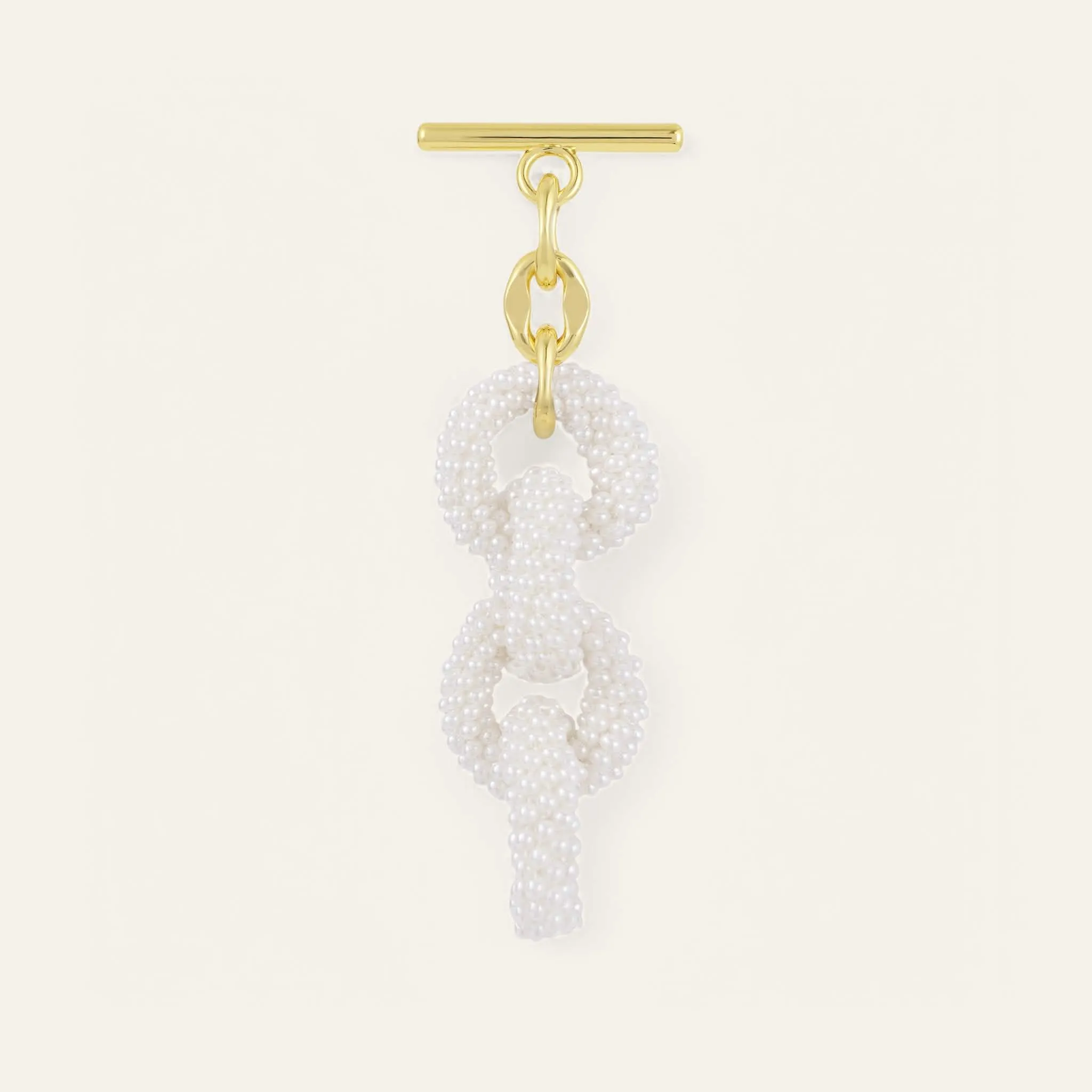 Kings Knot Strap | Pearl with Gold hardware