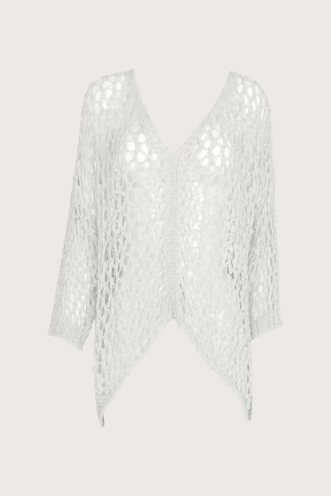 Large white crochet blouse