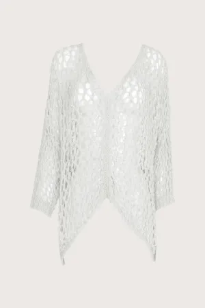Large white crochet blouse