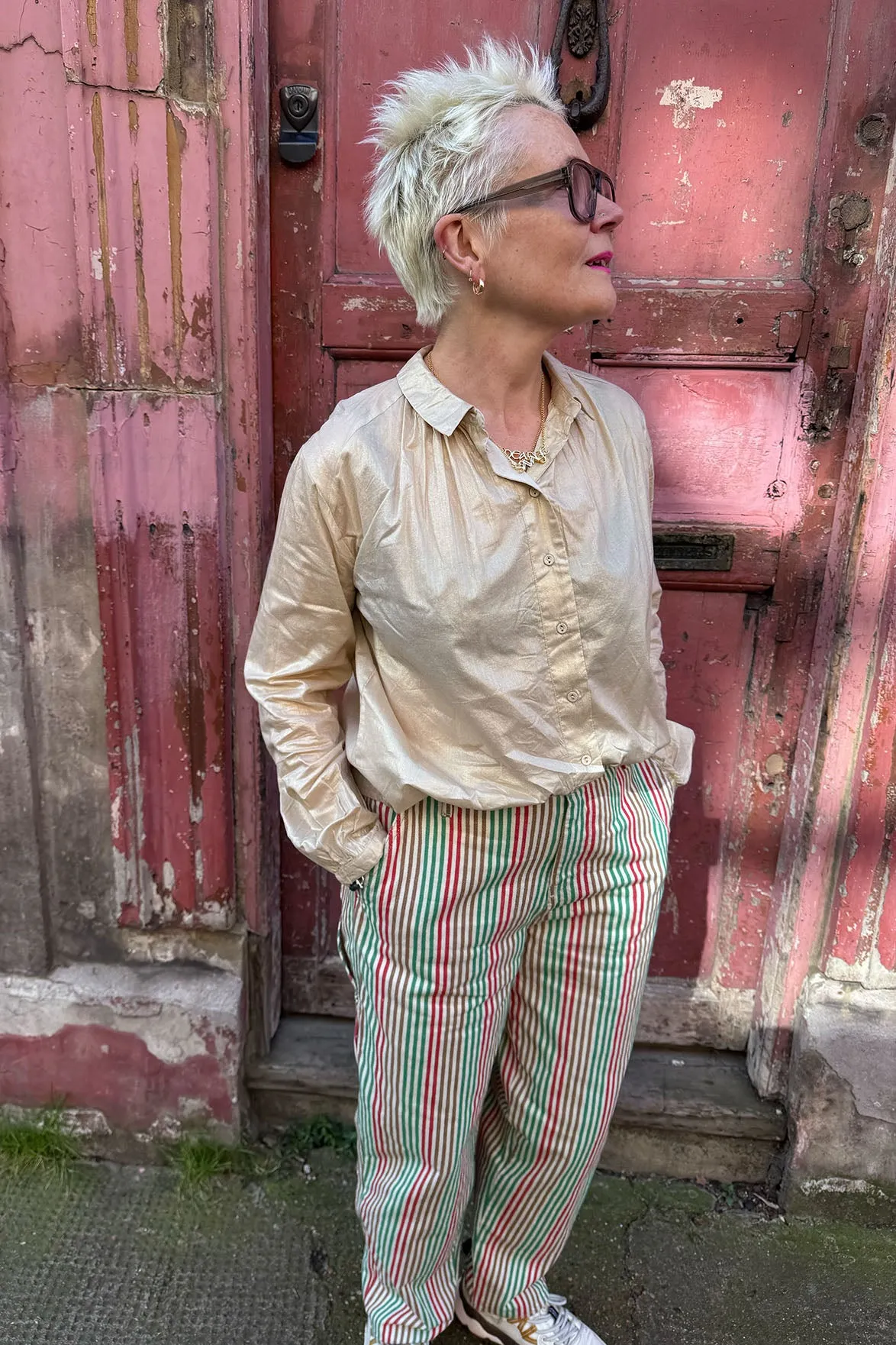 Leon & Harper Armina Multi Stripe Trousers