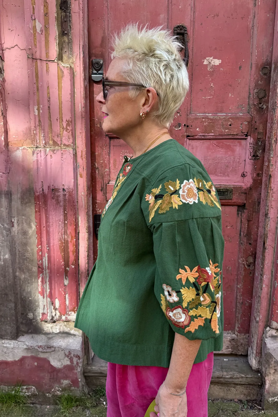 Leon & Harper Cacia Green Blouse