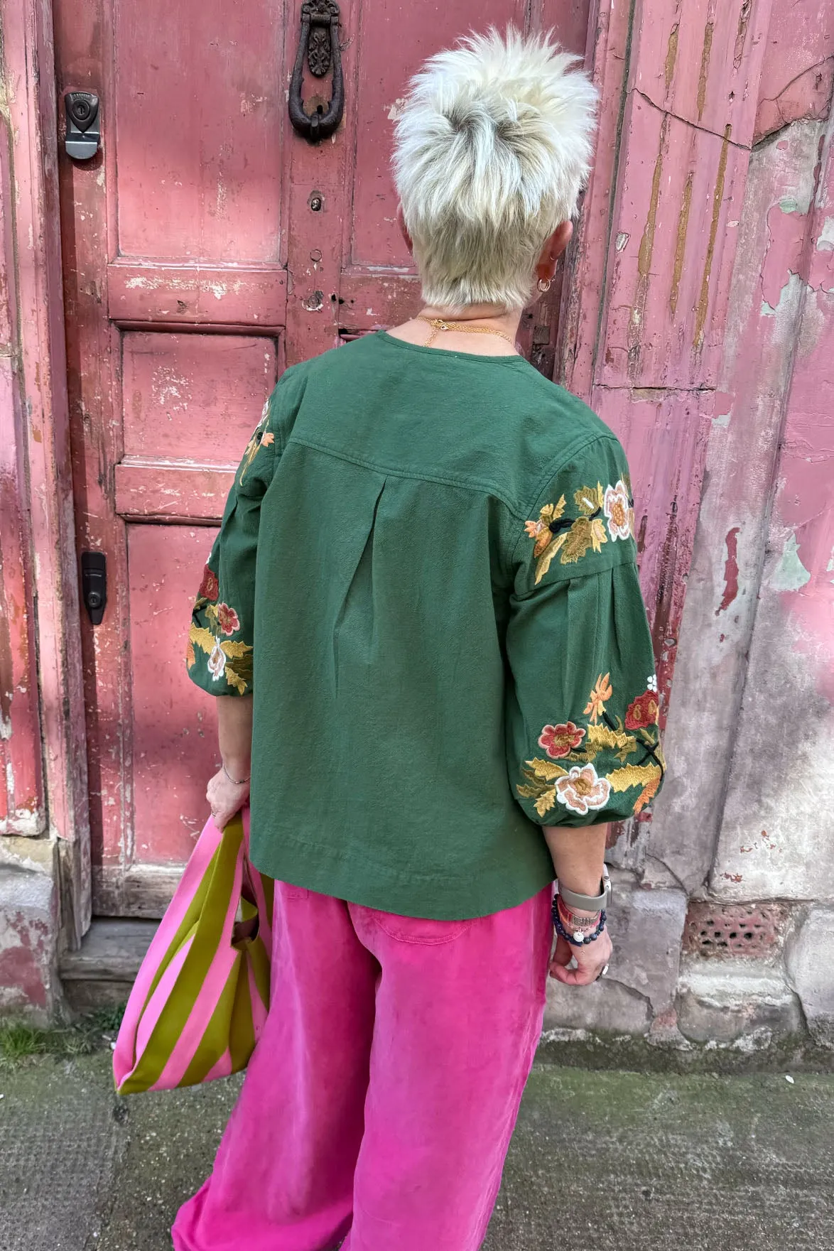 Leon & Harper Cacia Green Blouse