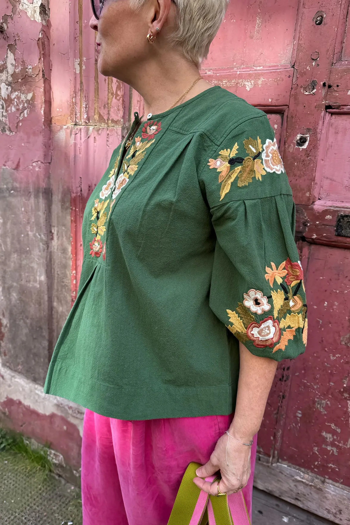 Leon & Harper Cacia Green Blouse
