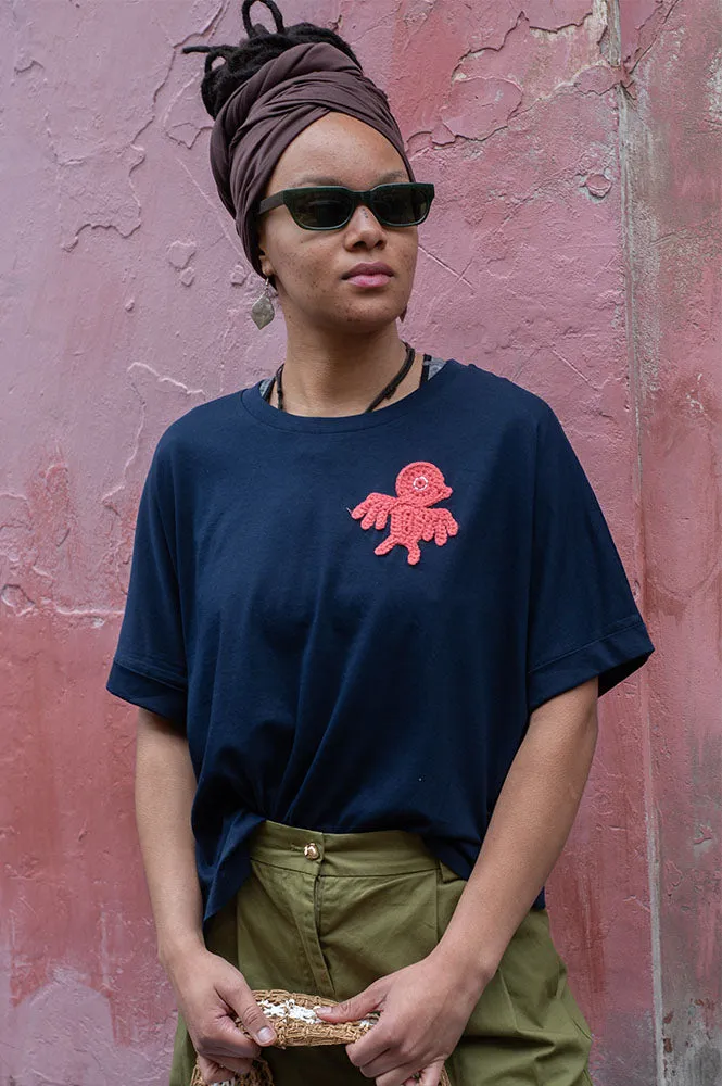 Lowie Crochet Eagle Navy T-shirt
