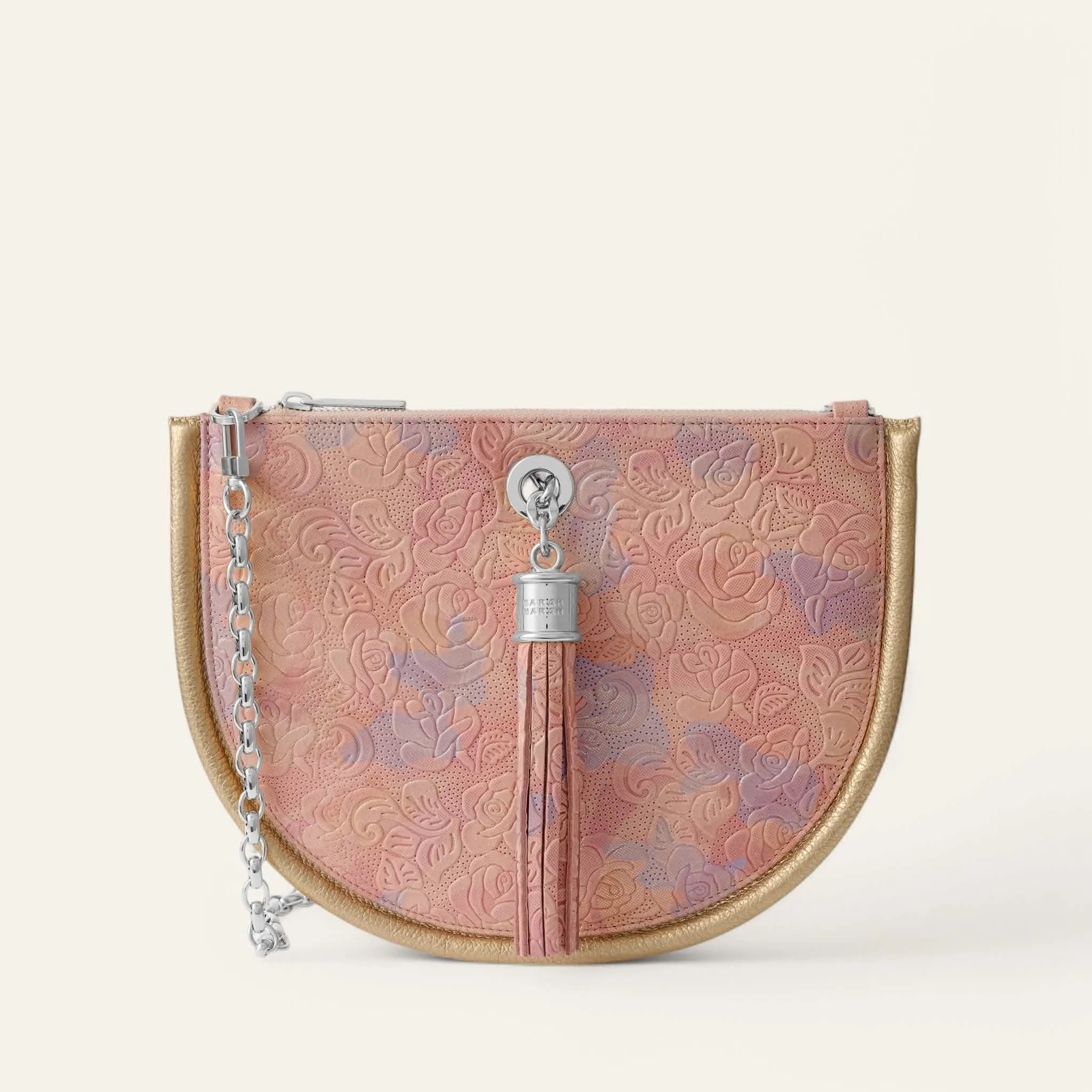 Luna Ivy | Garden of Roses Shimmer Metallic Gold with Silver hardware