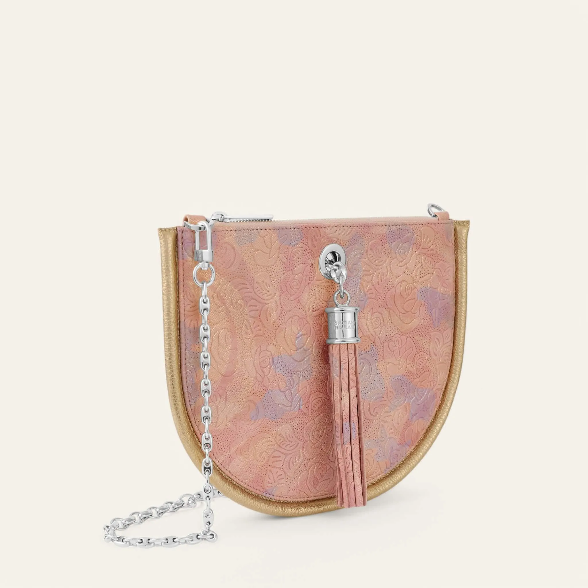Luna Ivy | Garden of Roses Shimmer Metallic Gold with Silver hardware