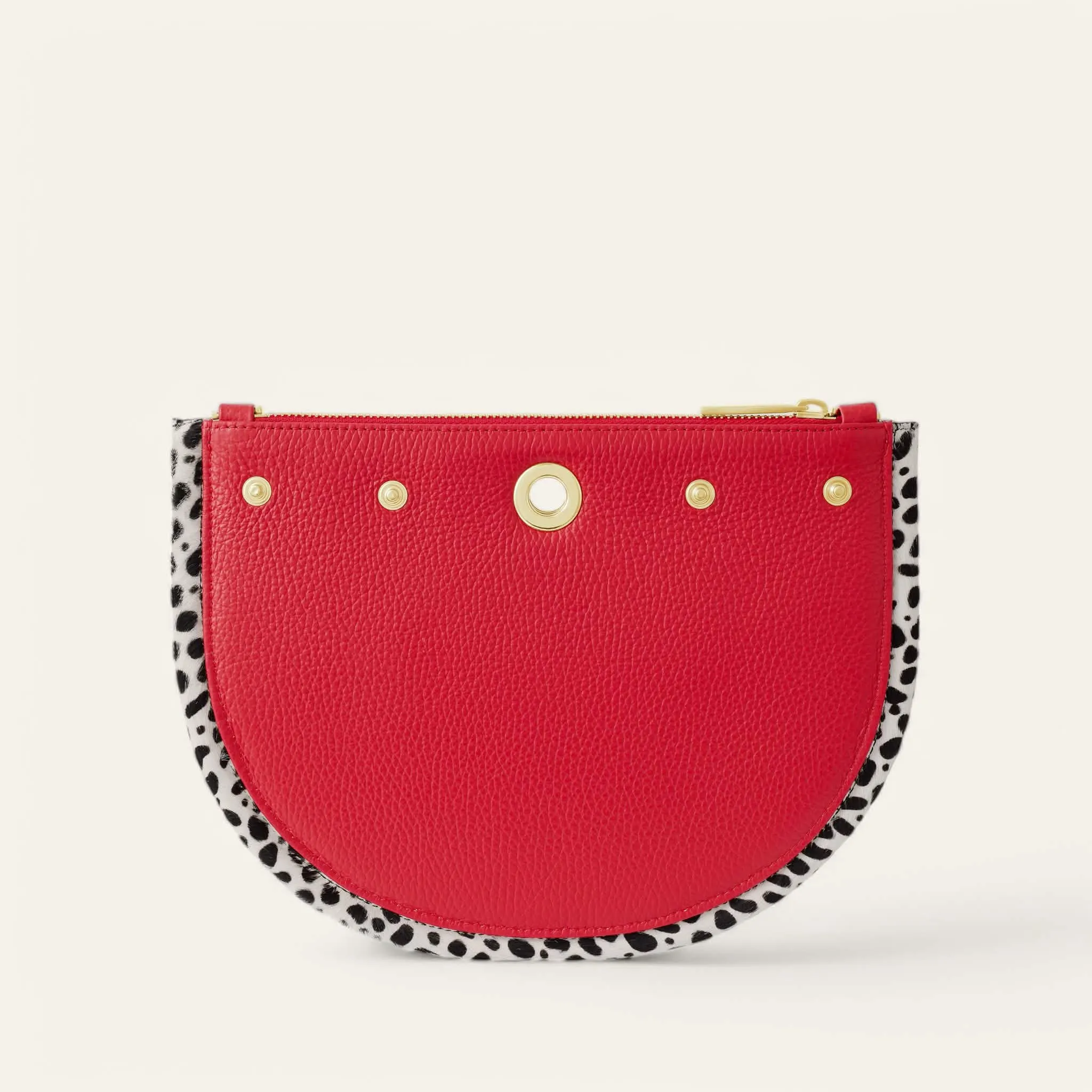 Luna Ivy | Pillarbox Red Dalmatian with Gold hardware