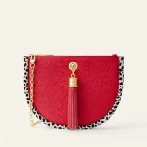 Luna Ivy | Pillarbox Red Dalmatian with Gold hardware