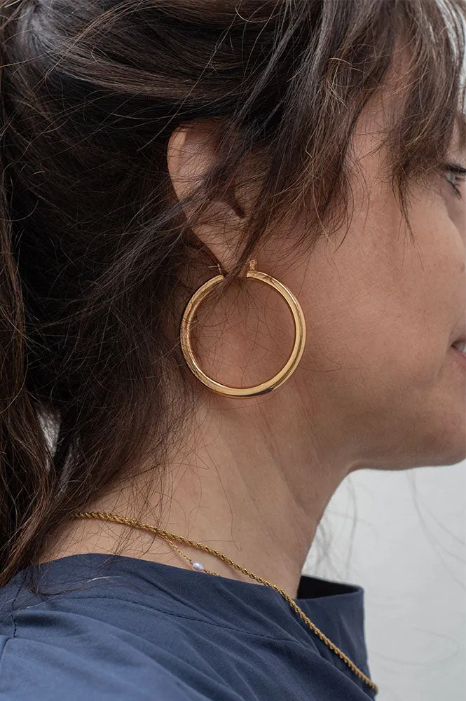 Luv AJ Amalfi Gold Tube Hoops