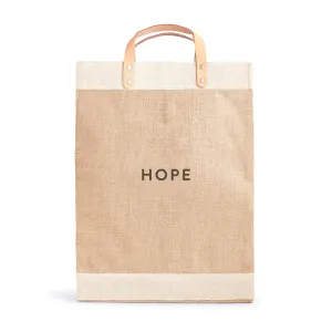 Market Bag in Natural with HOPE