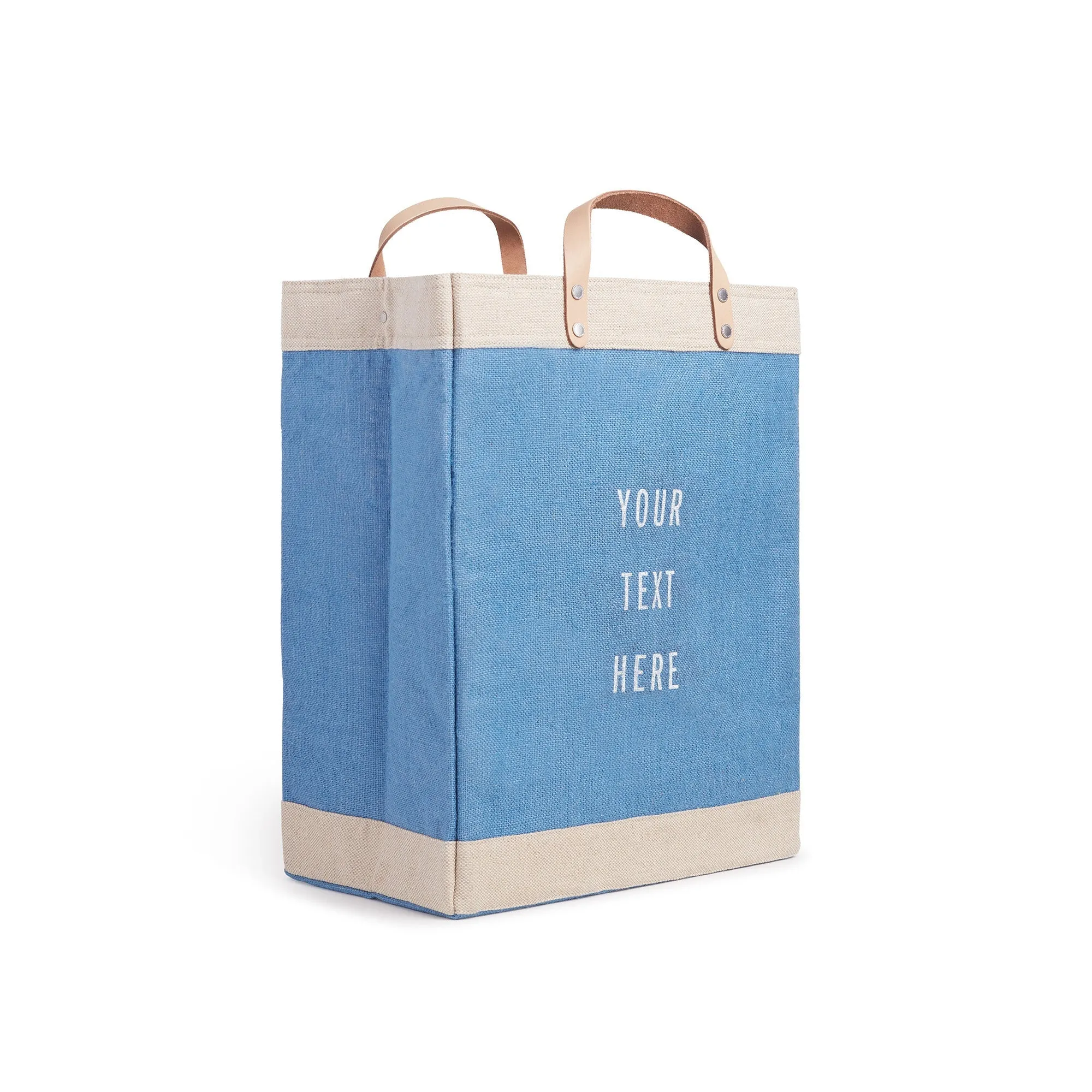 Market Bag in Parisian Blue with Strap