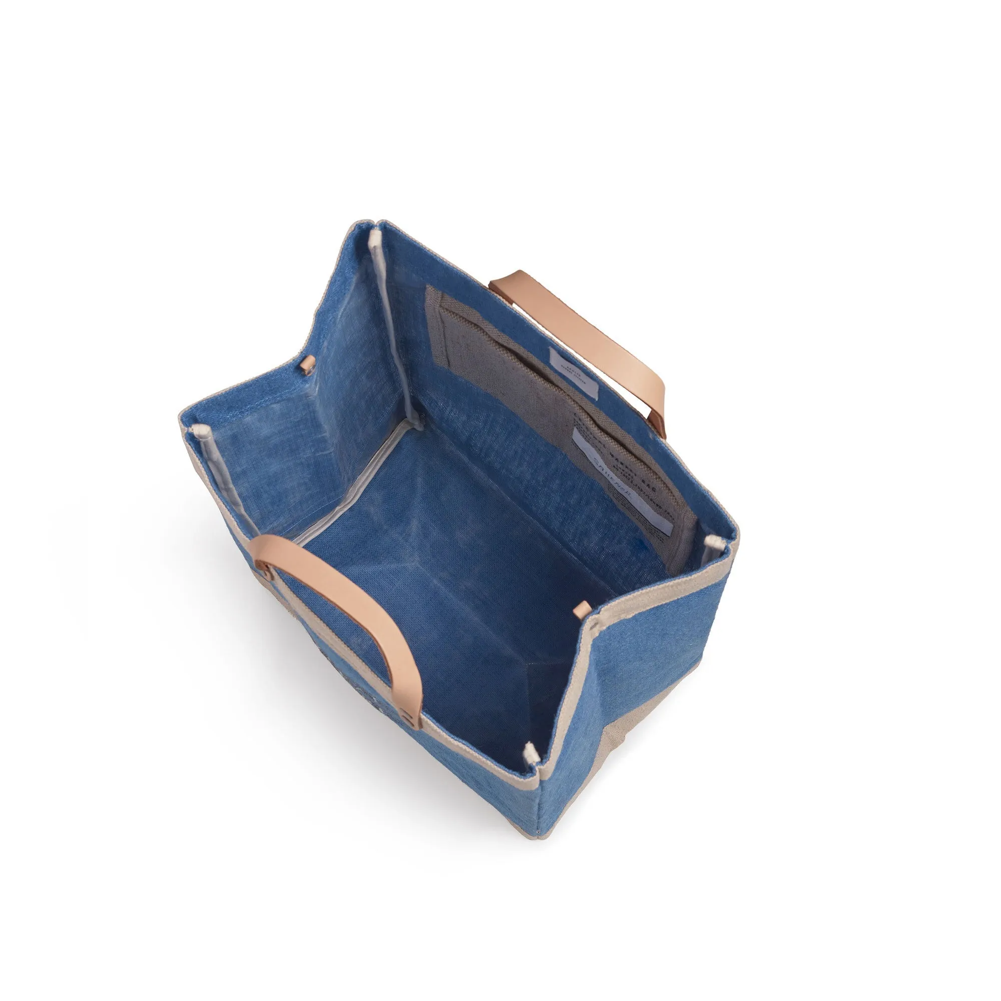 Market Bag in Parisian Blue with Strap
