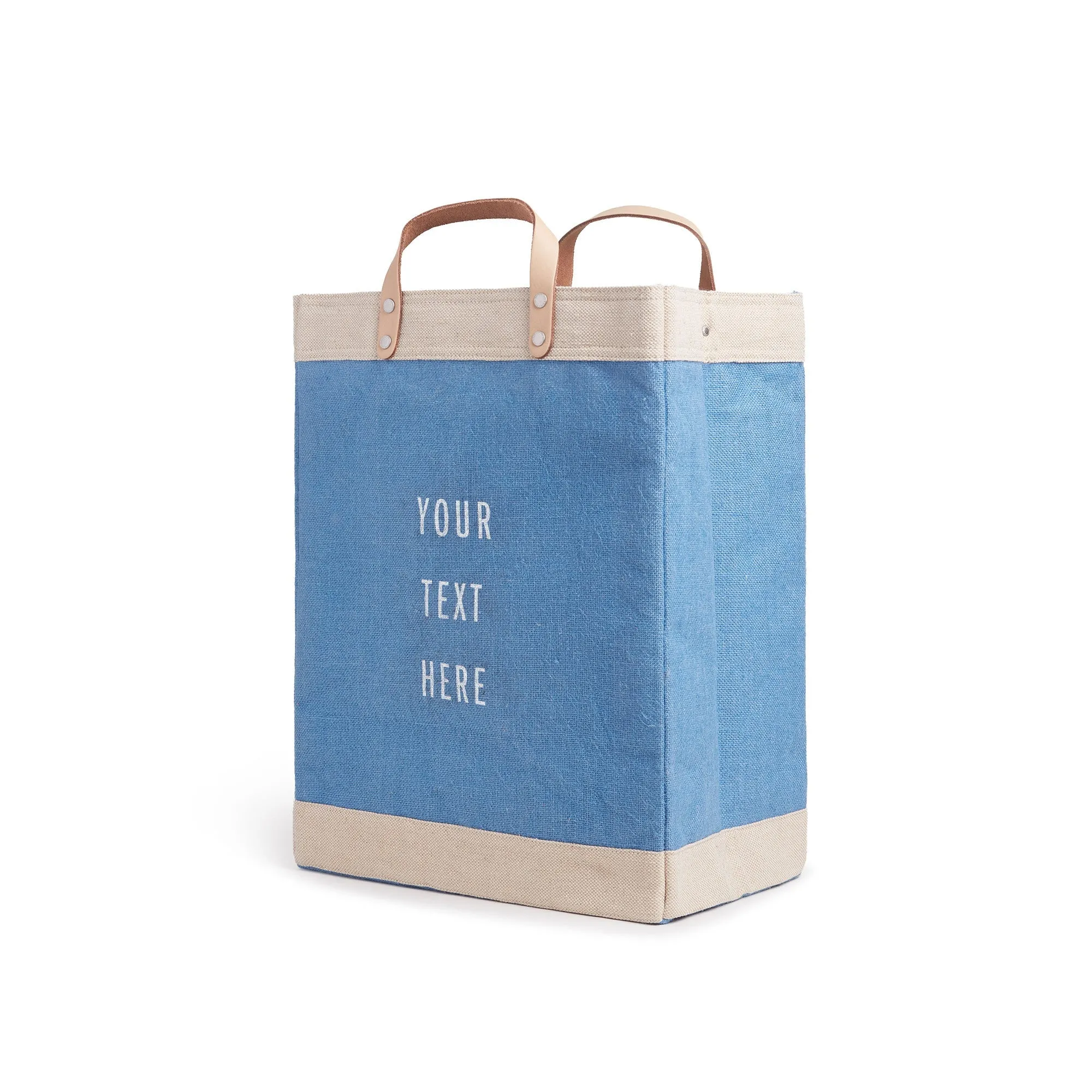Market Bag in Parisian Blue with Strap