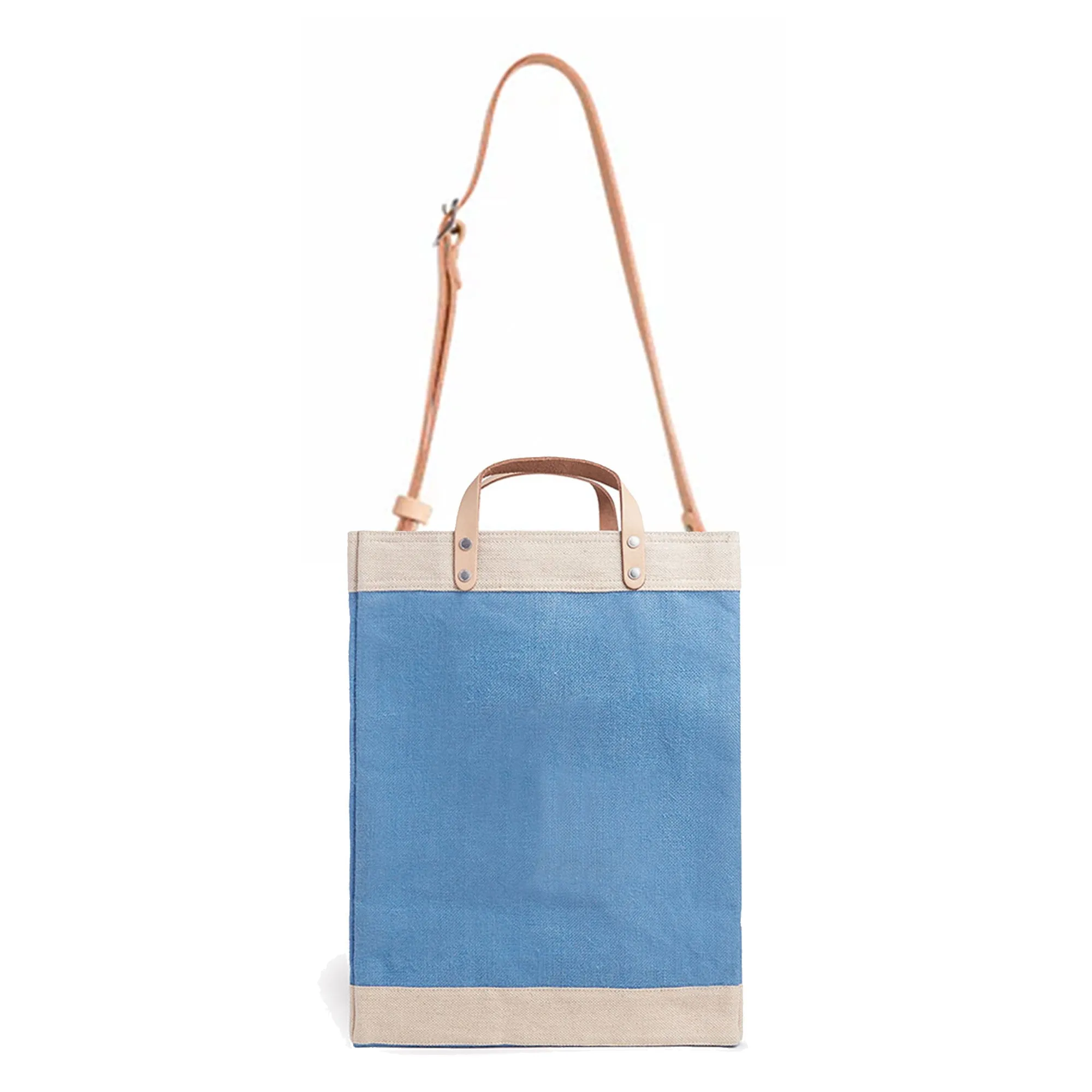 Market Bag in Parisian Blue with Strap