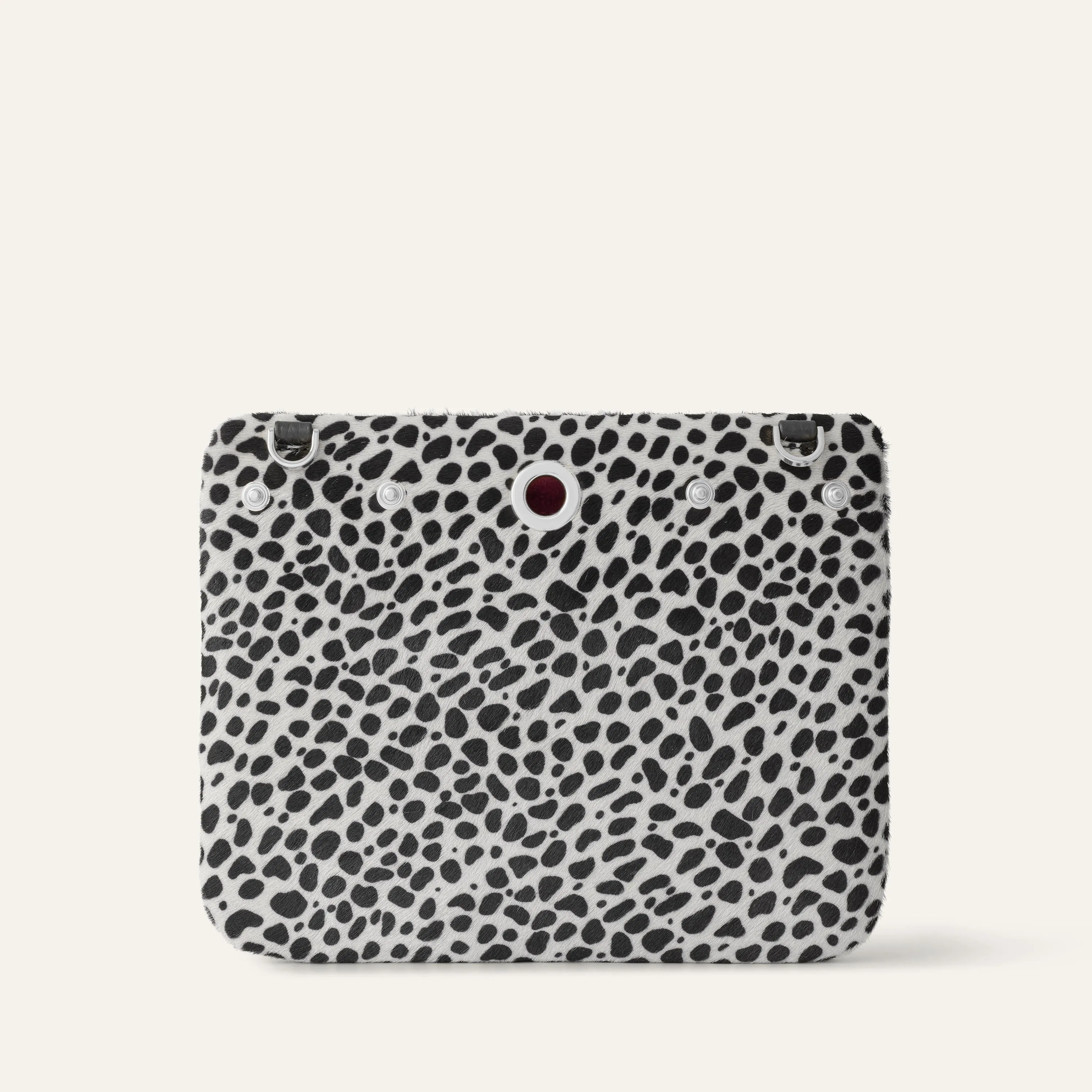 Mia Pouch | Dalmatian with Silver hardware