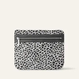 Mia Pouch | Dalmatian with Silver hardware
