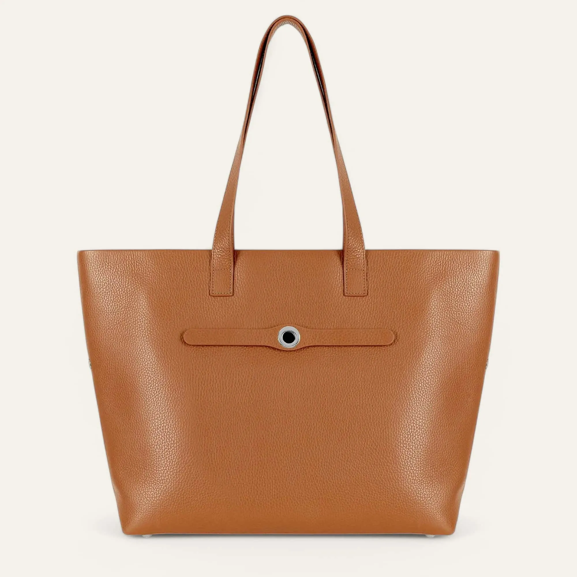 Michelle Tote | Tan with Silver hardware