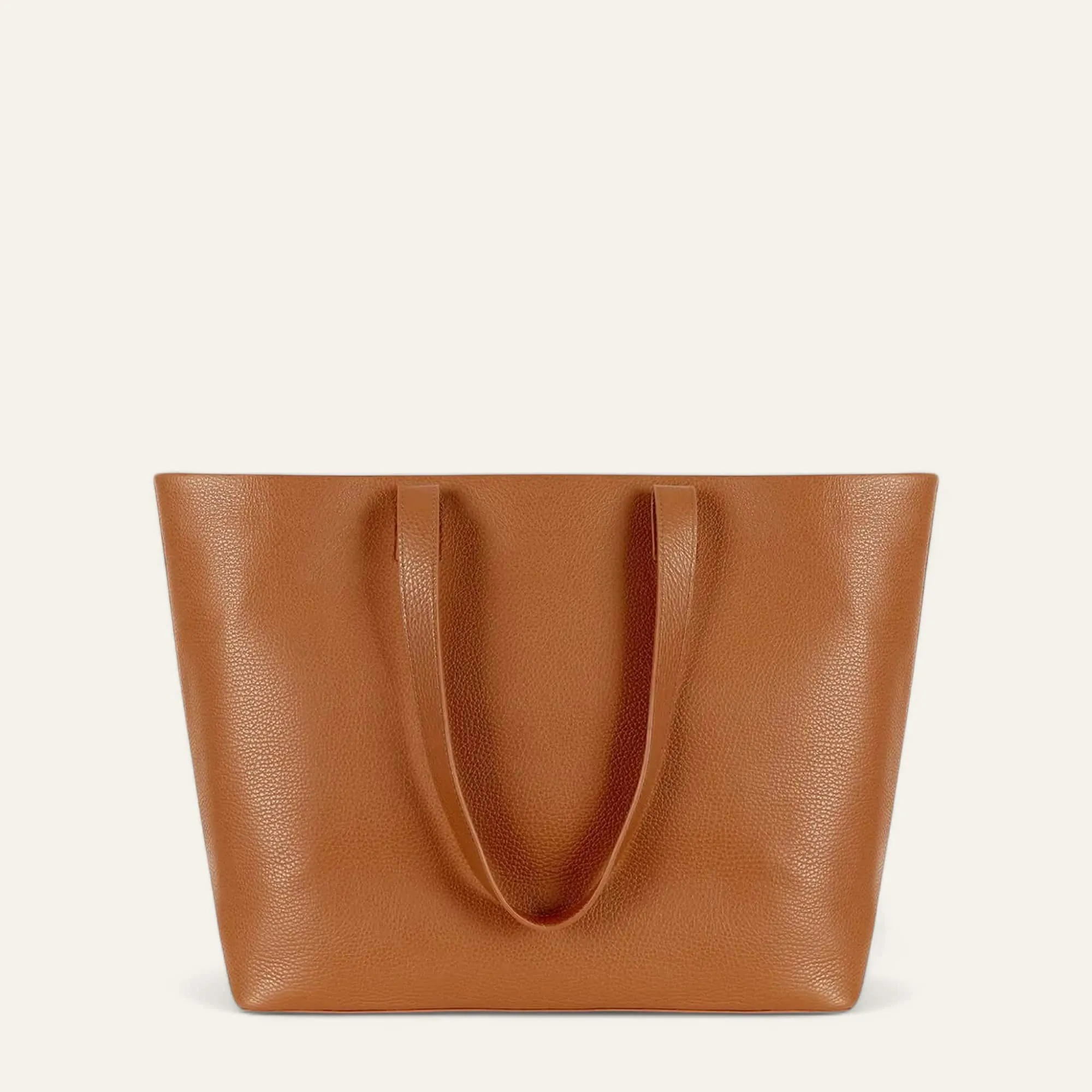 Michelle Tote | Tan with Silver hardware