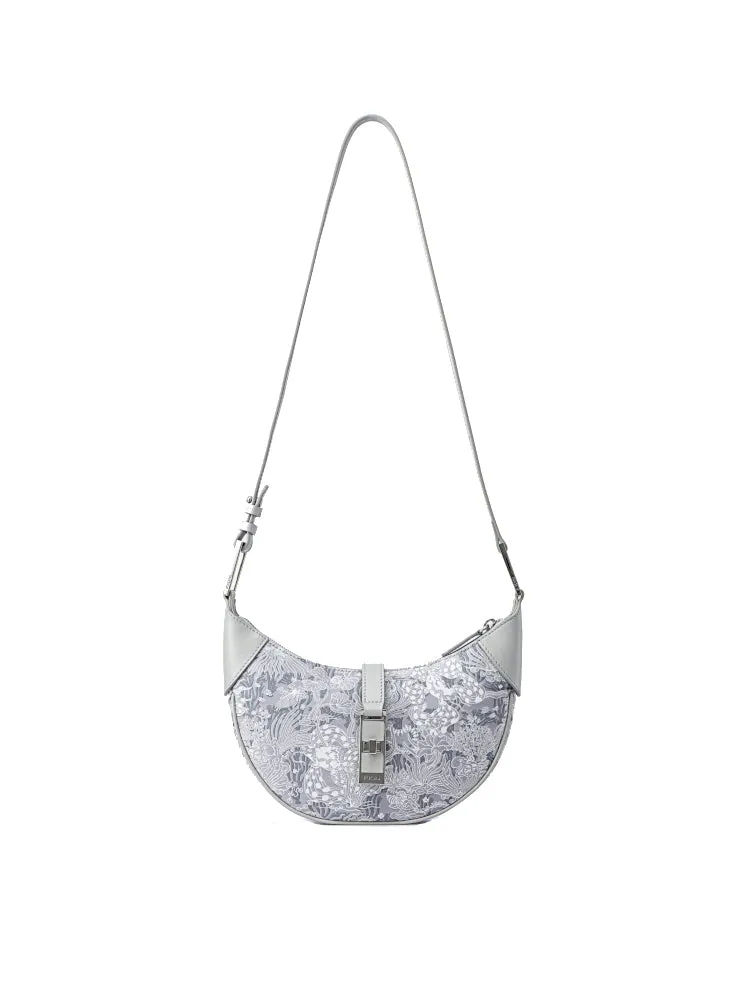 Moonlight Jacquard with Cow Leather Crossbody & Shoulder Bag