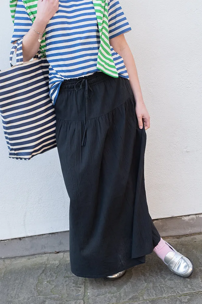 Nice Things Black Seersucker Skirt