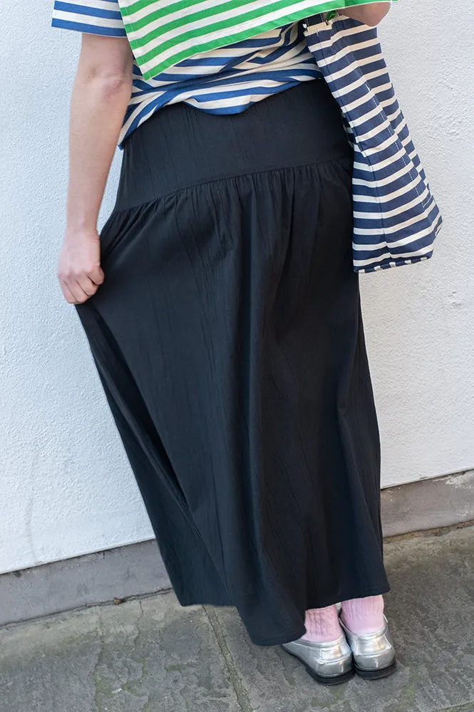 Nice Things Black Seersucker Skirt