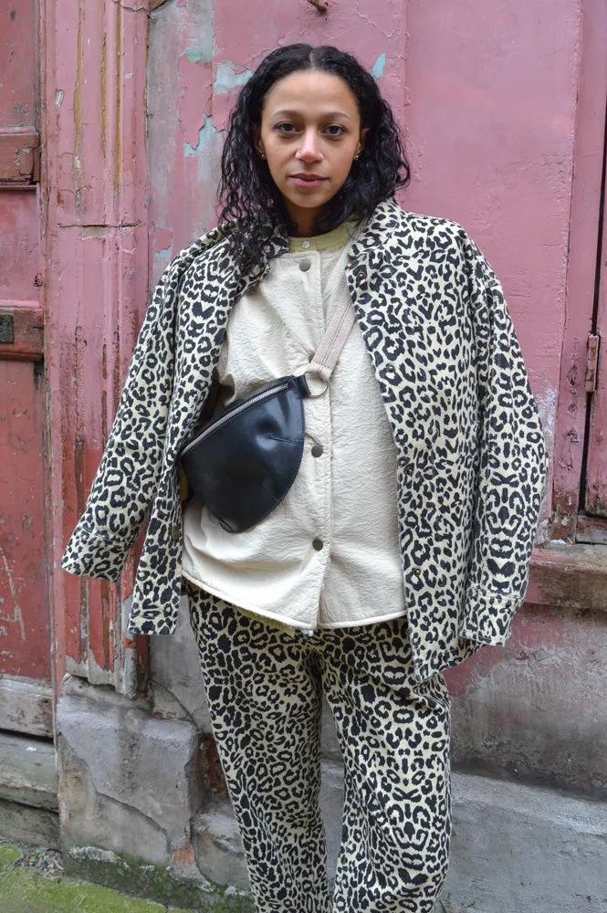 Nooki Caroline Neutral Mix Leopard Print Trousers