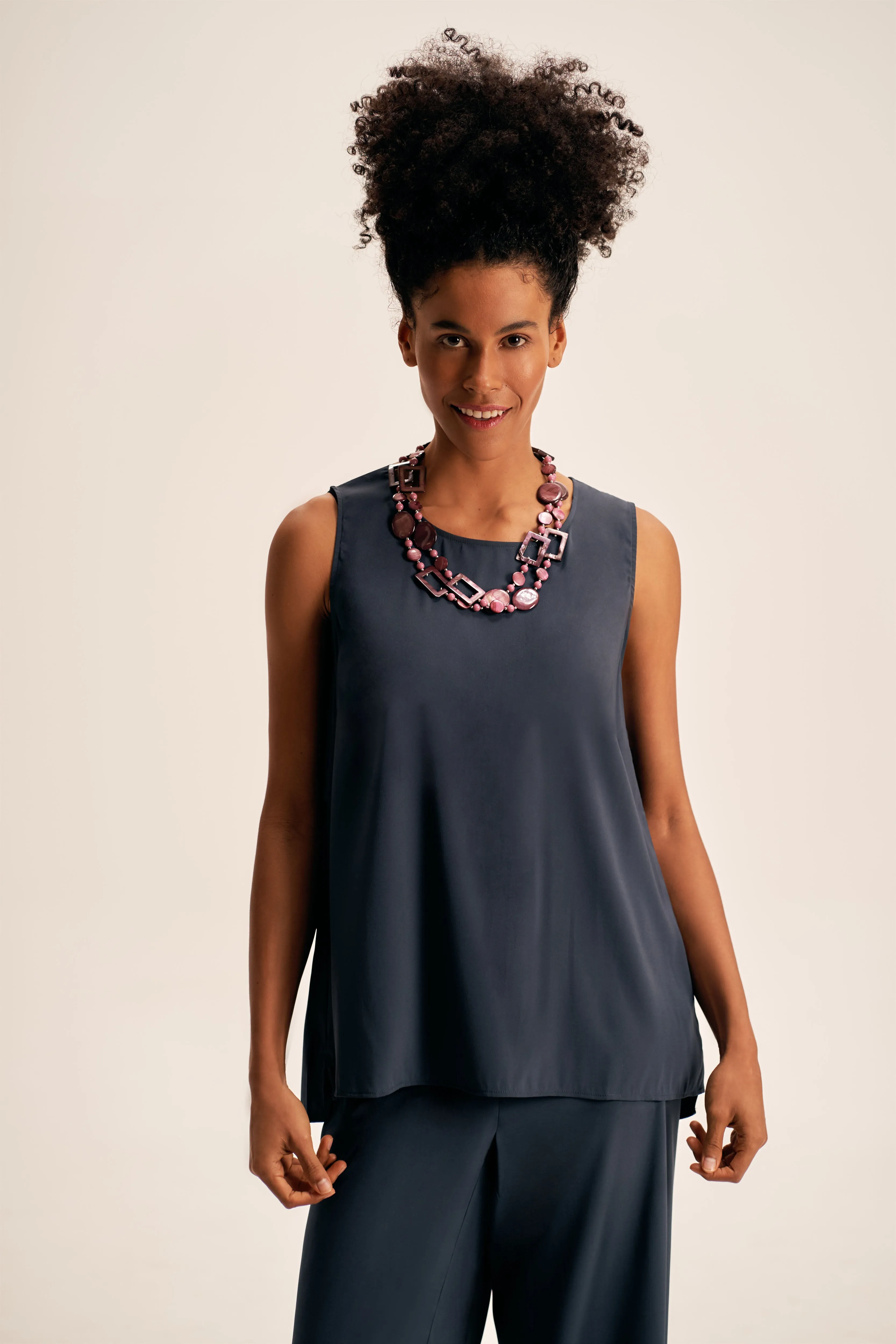 Olivia Newton-John Silk Tunic - Twilight