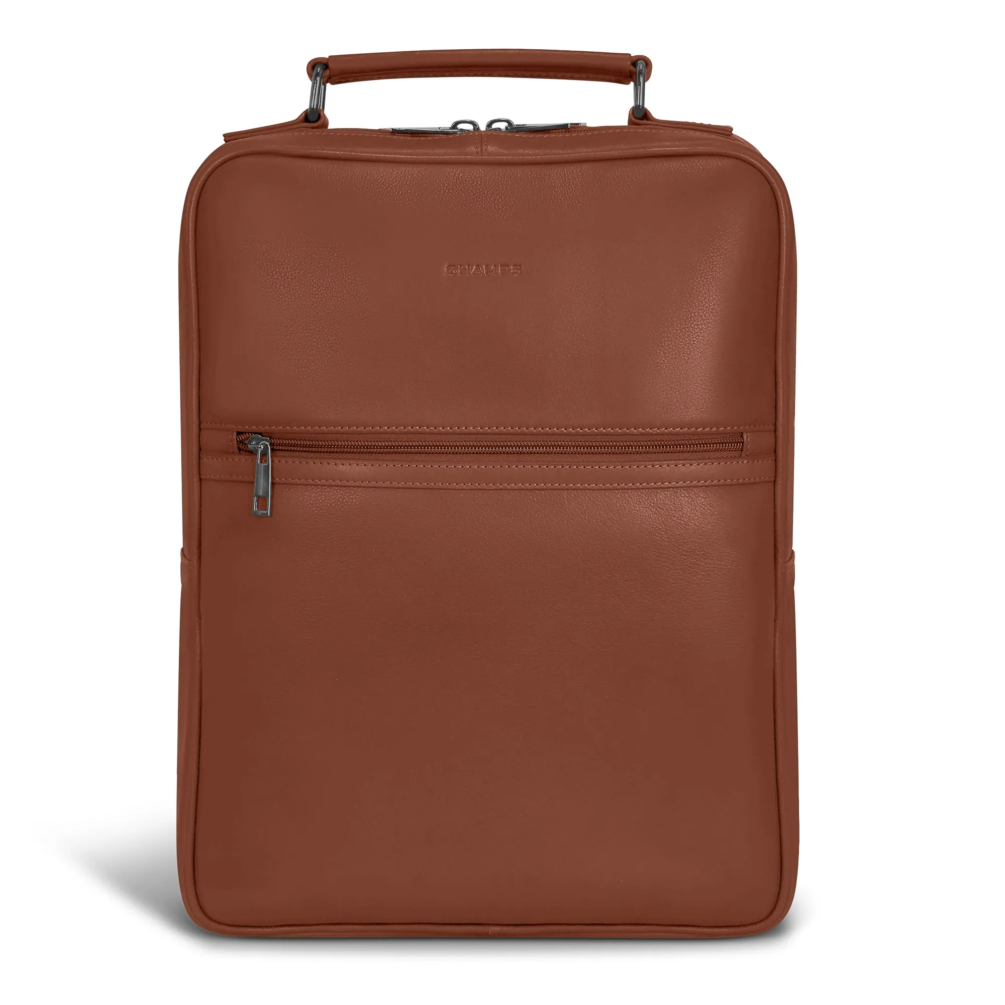 Onyx / Leather Compact Backpack