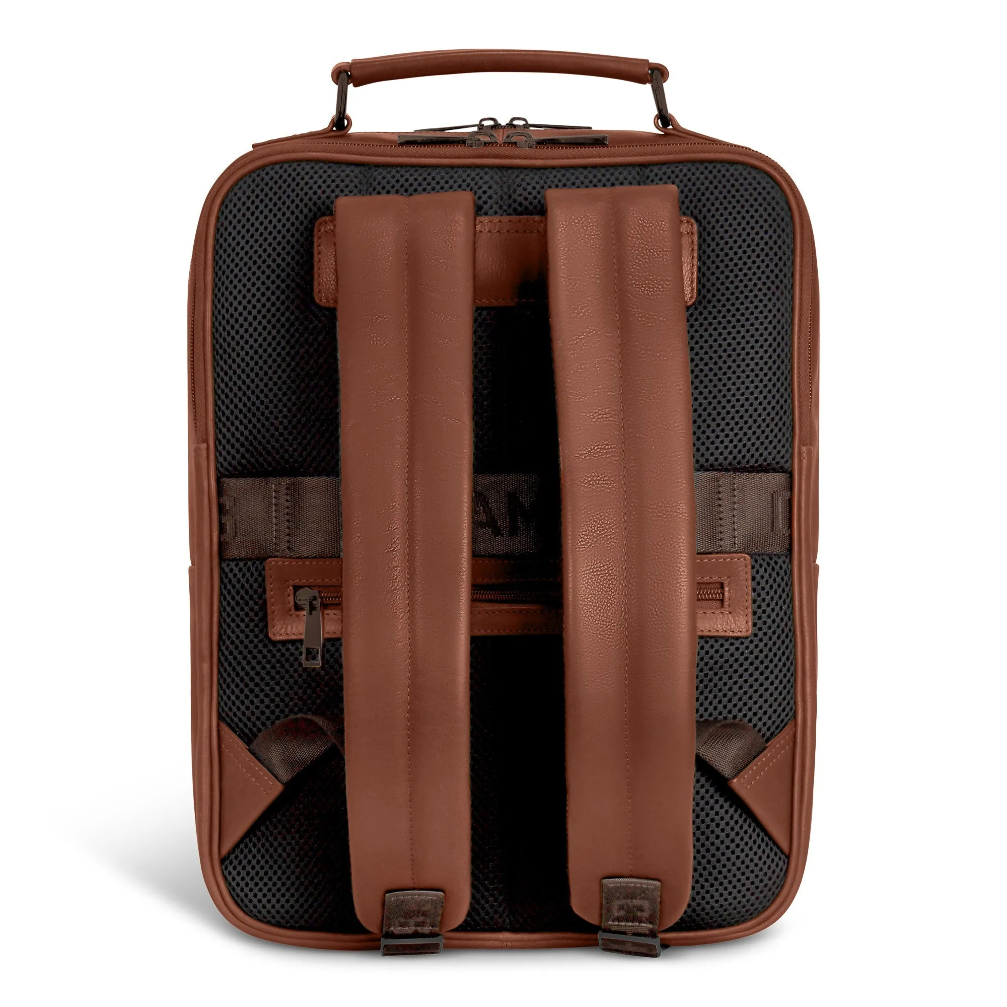 Onyx / Leather Compact Backpack
