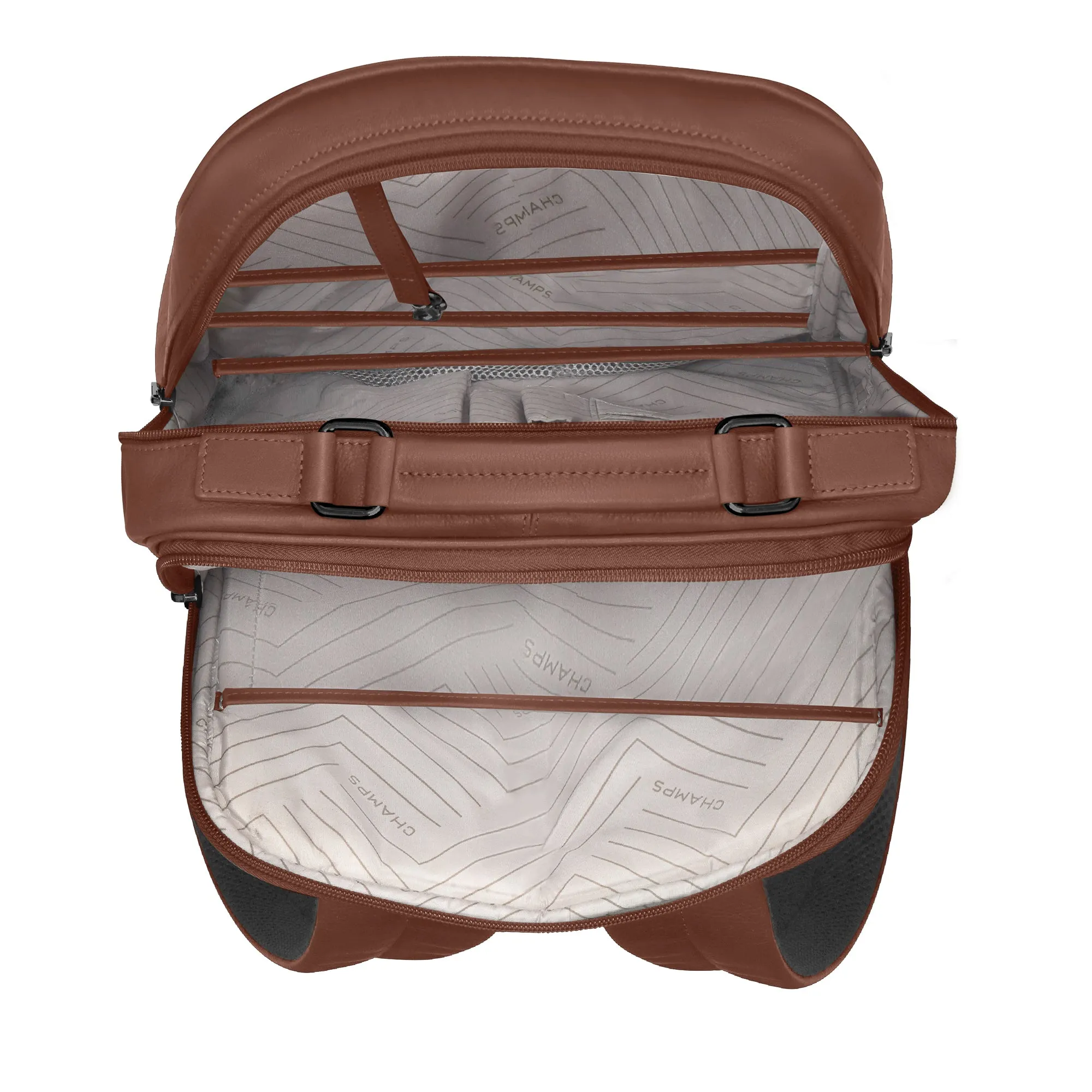 Onyx / Leather Compact Backpack