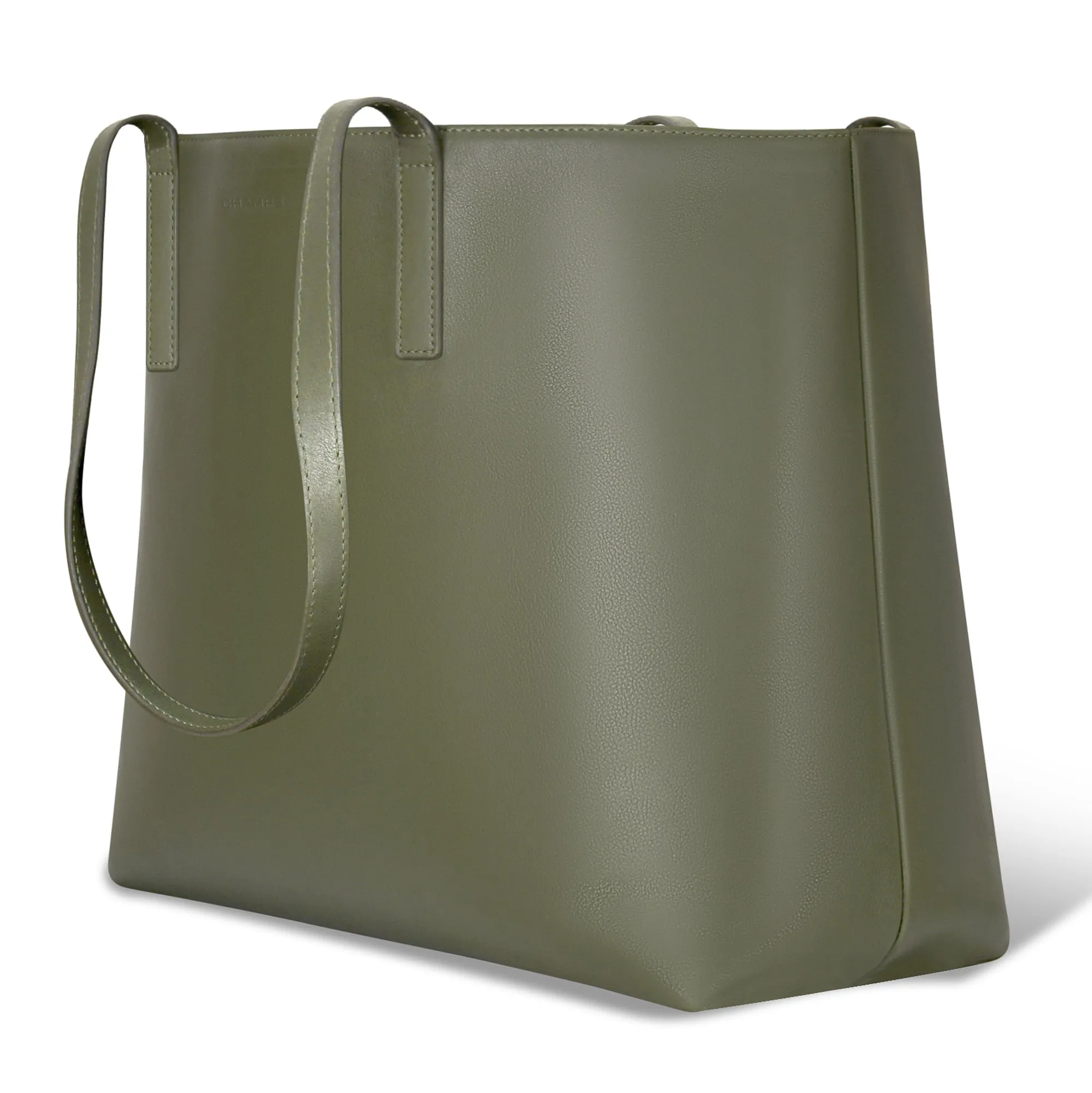 Onyx / Leather Open Tote