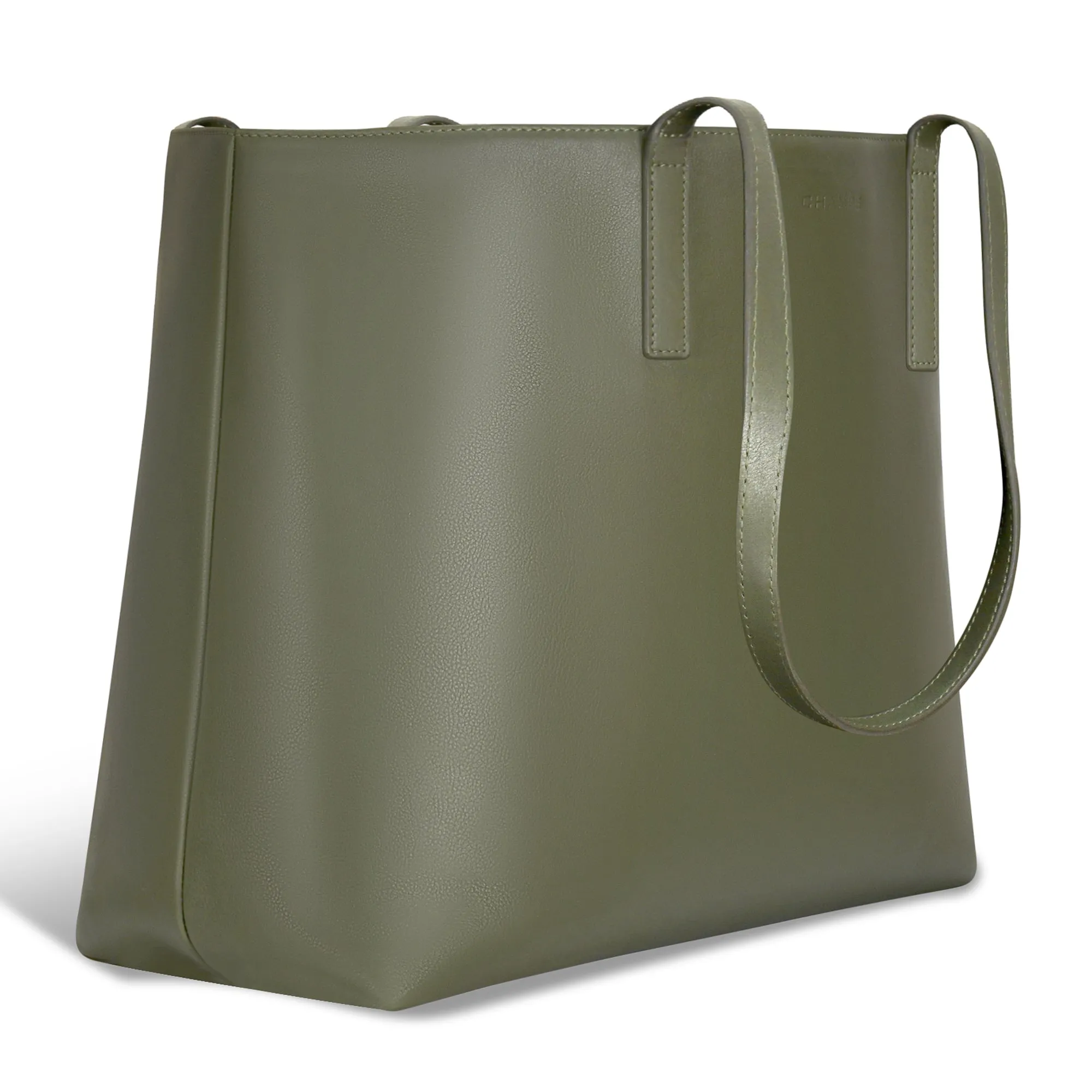 Onyx / Leather Open Tote