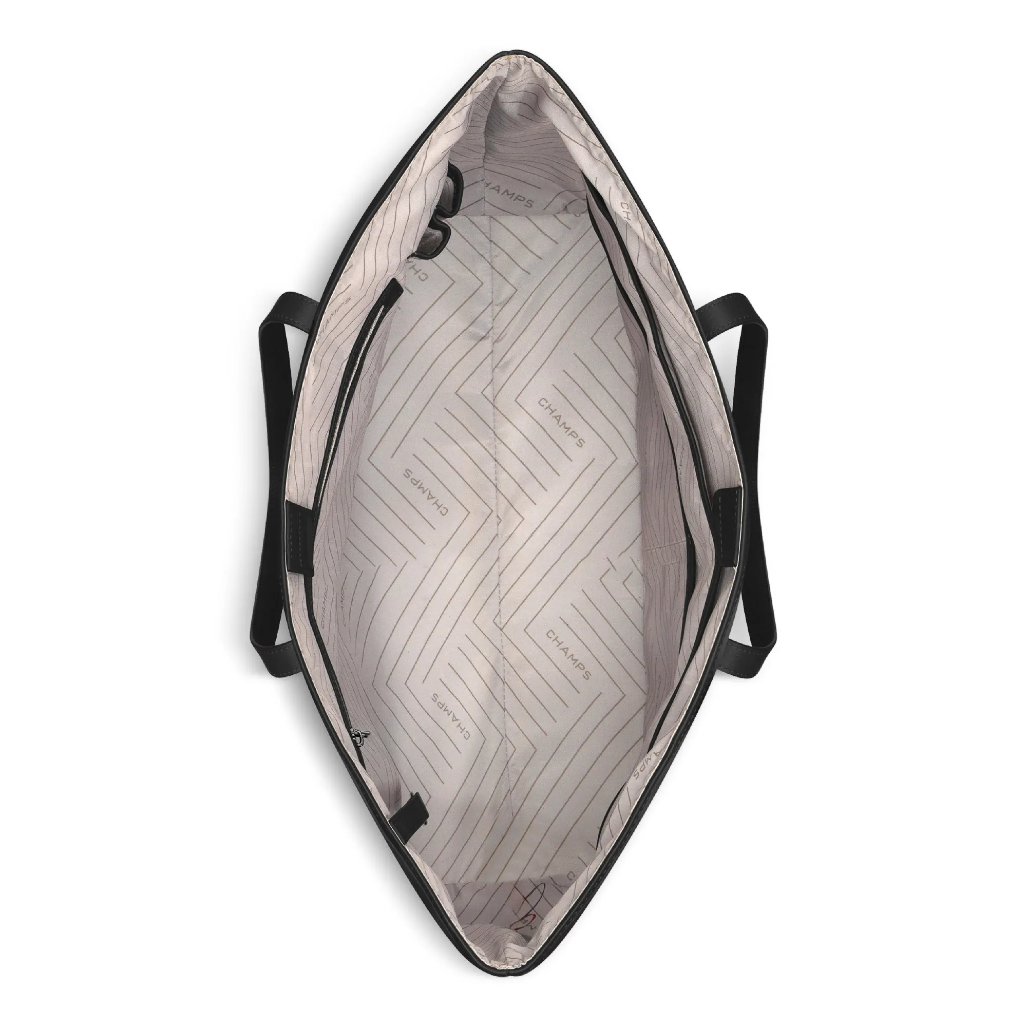 Onyx / Leather Open Tote
