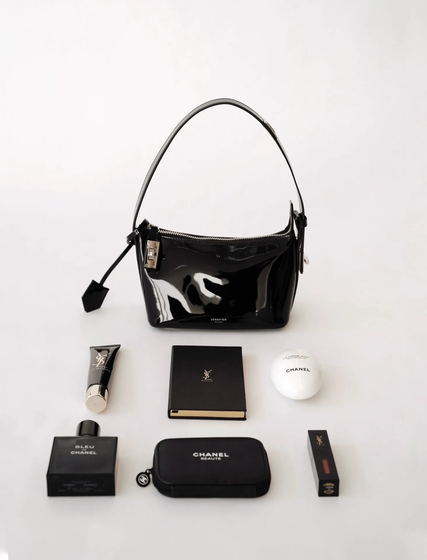 Patent Mini Silver Black Hobo Bag (Low Stock. Limited Edition)