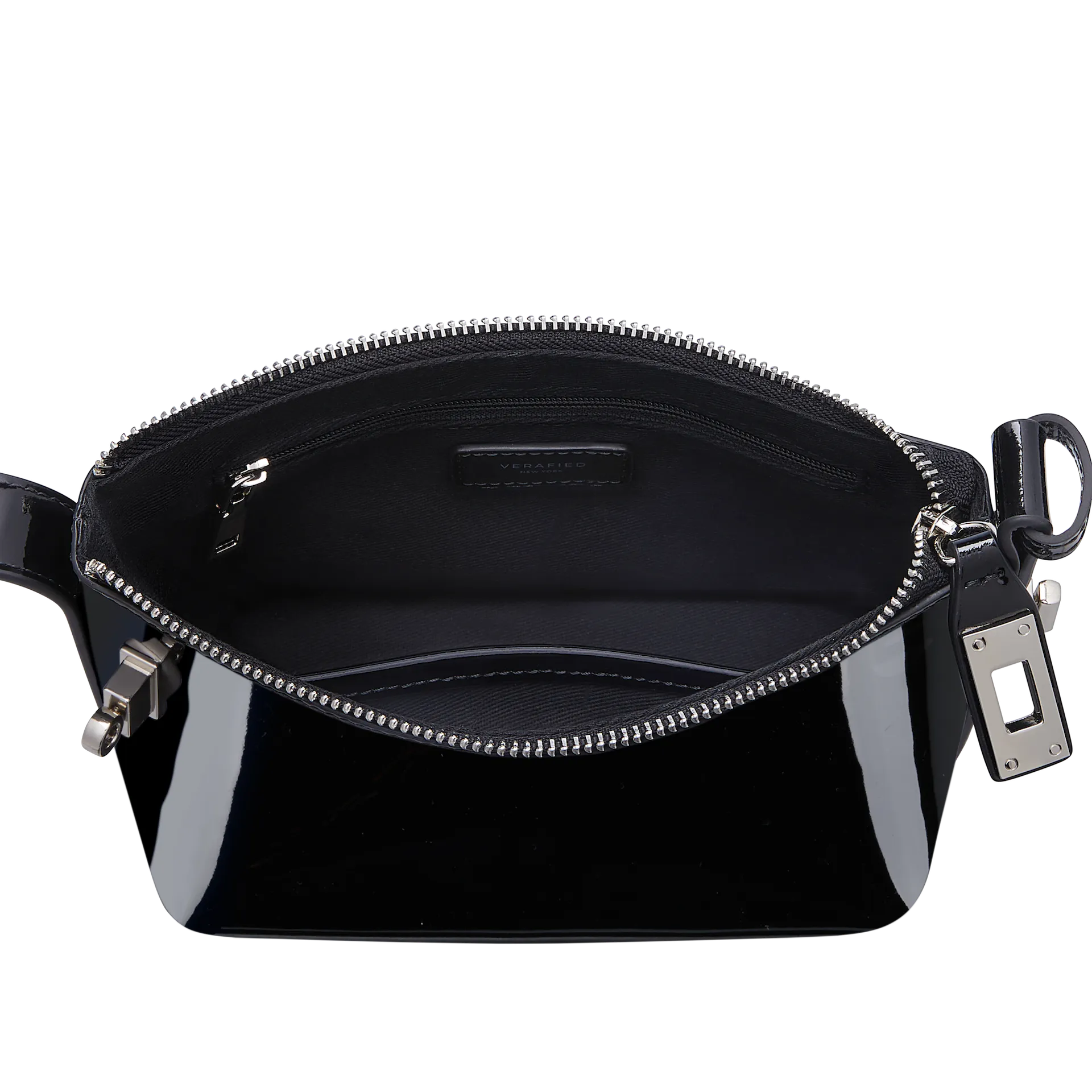 Patent Mini Silver Black Hobo Bag (Low Stock. Limited Edition)