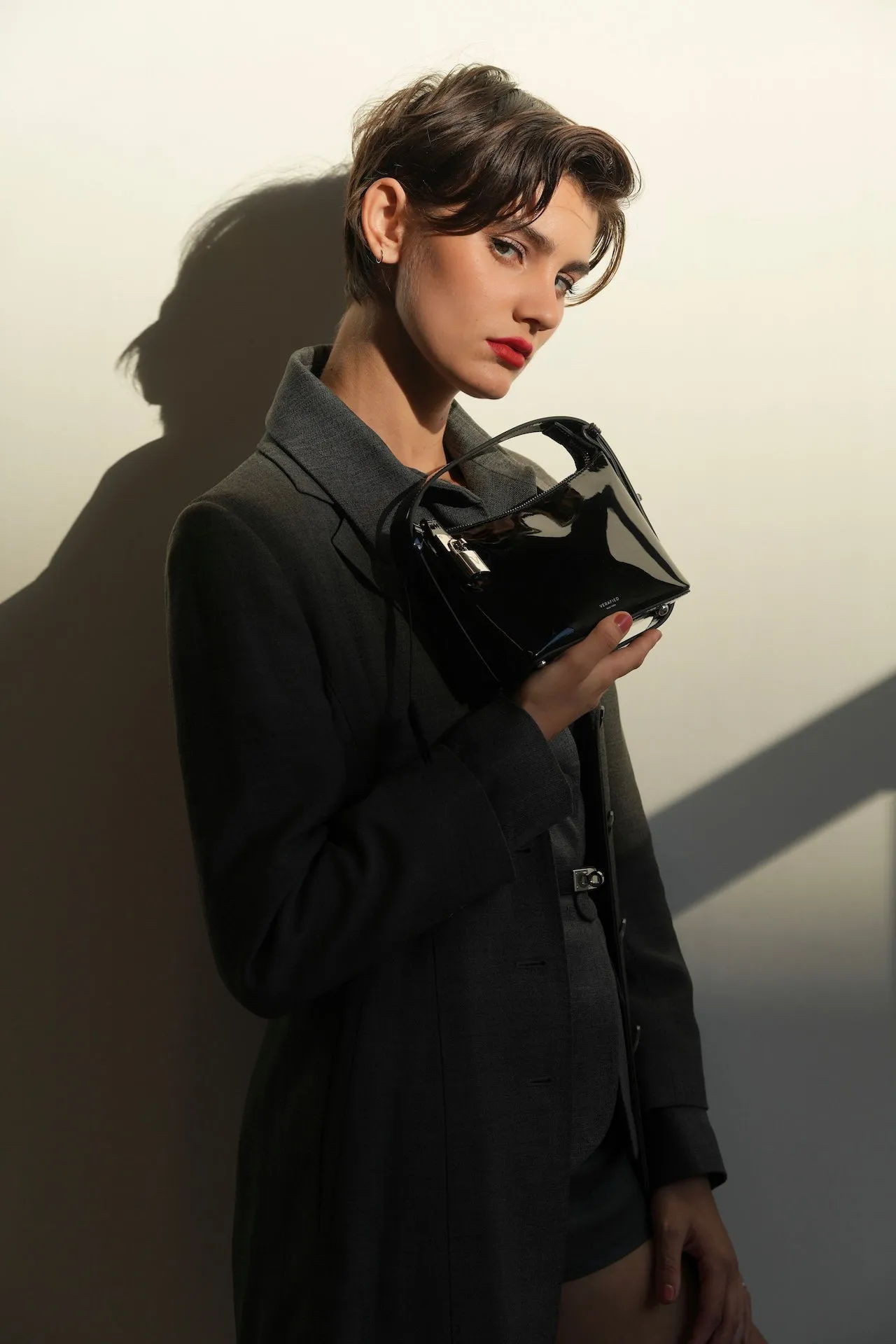 Patent Mini Silver Black Hobo Bag (Low Stock. Limited Edition)