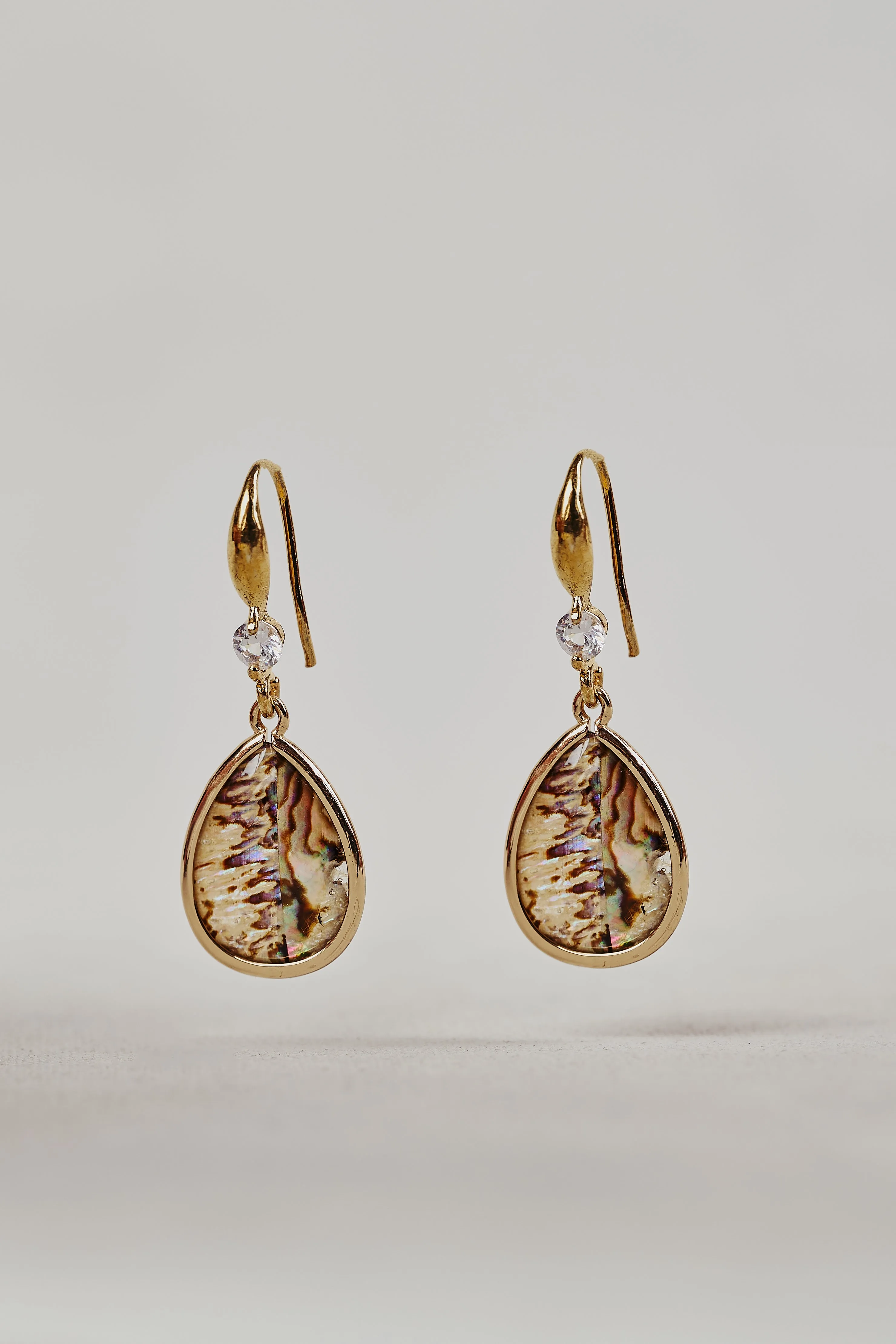 Paua Shell Drop Earrings - Multicolour