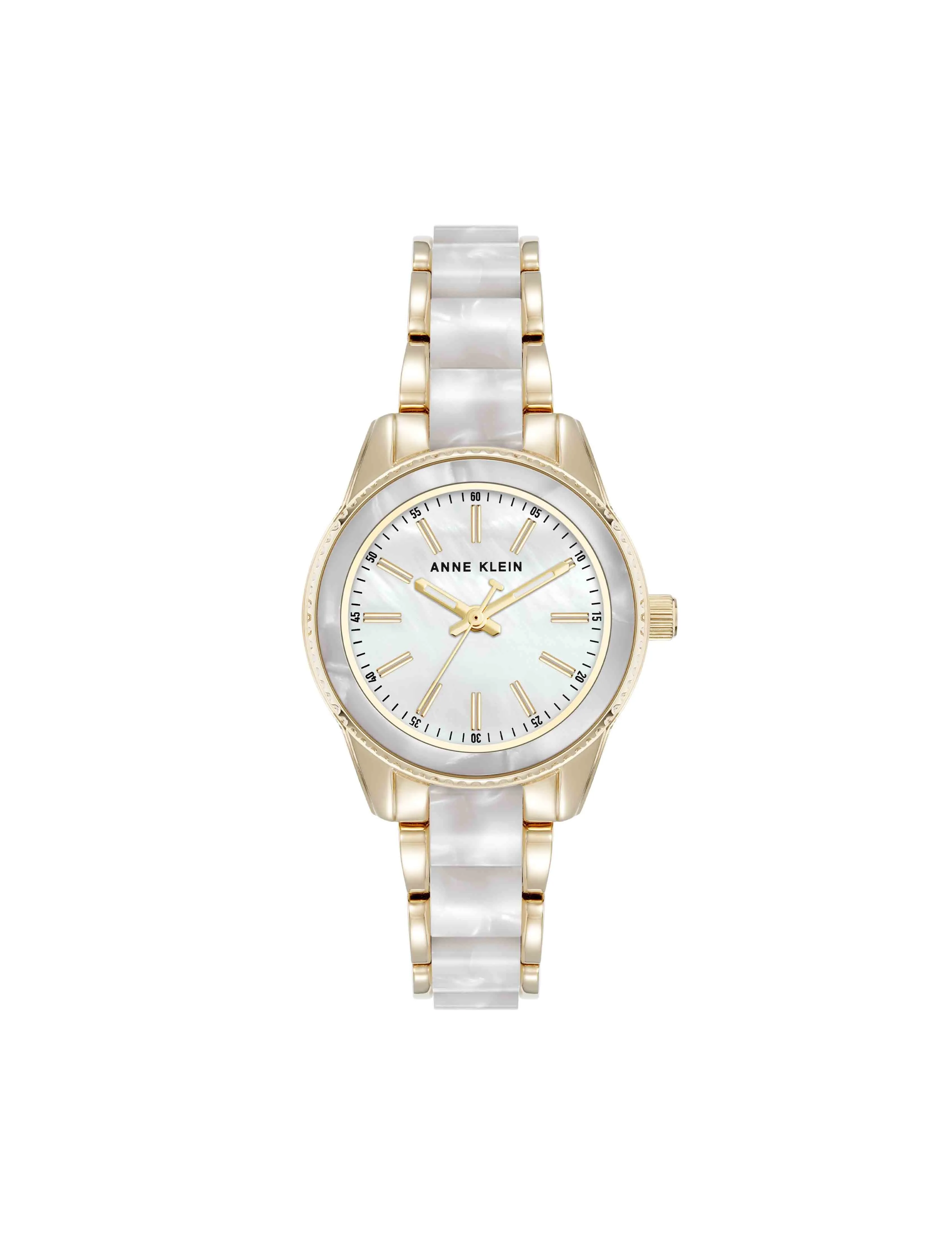 Pearlescent Acetate Link Bracelet Watch