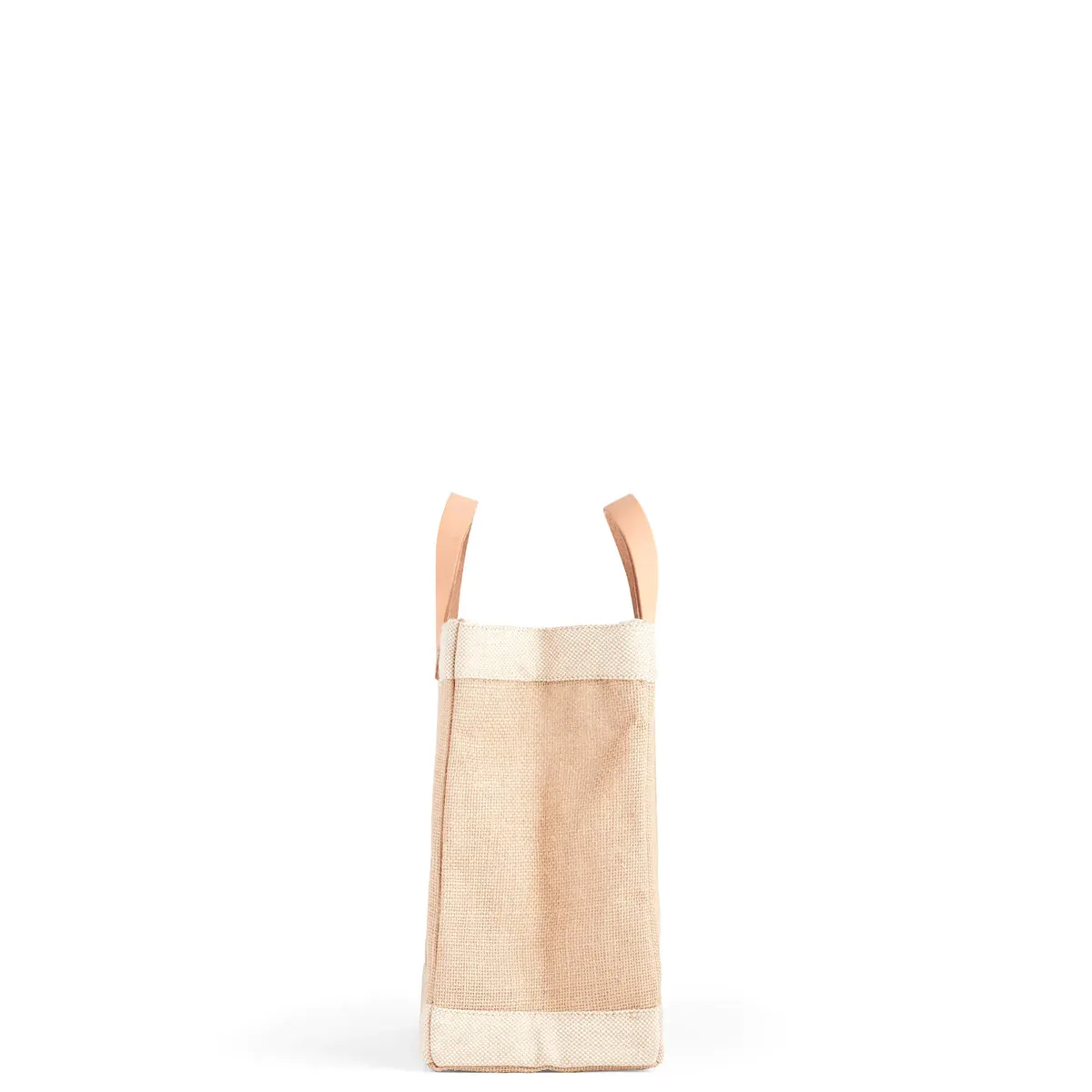 Petite Market Bag in Natural Bird Sonnet Watercolor by Amy Logsdon