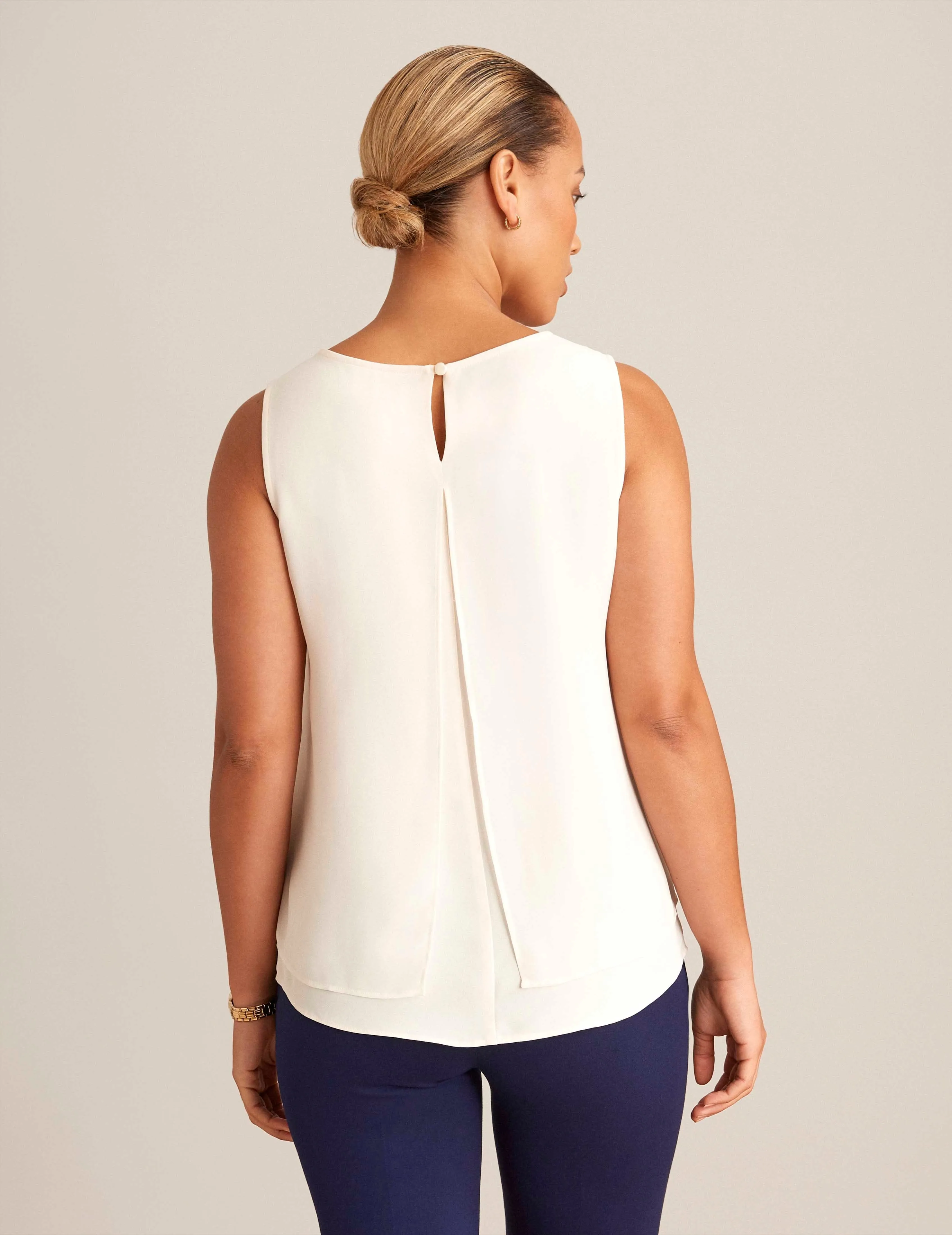 Petite Sleeveless Double Layer Blouse - Sale