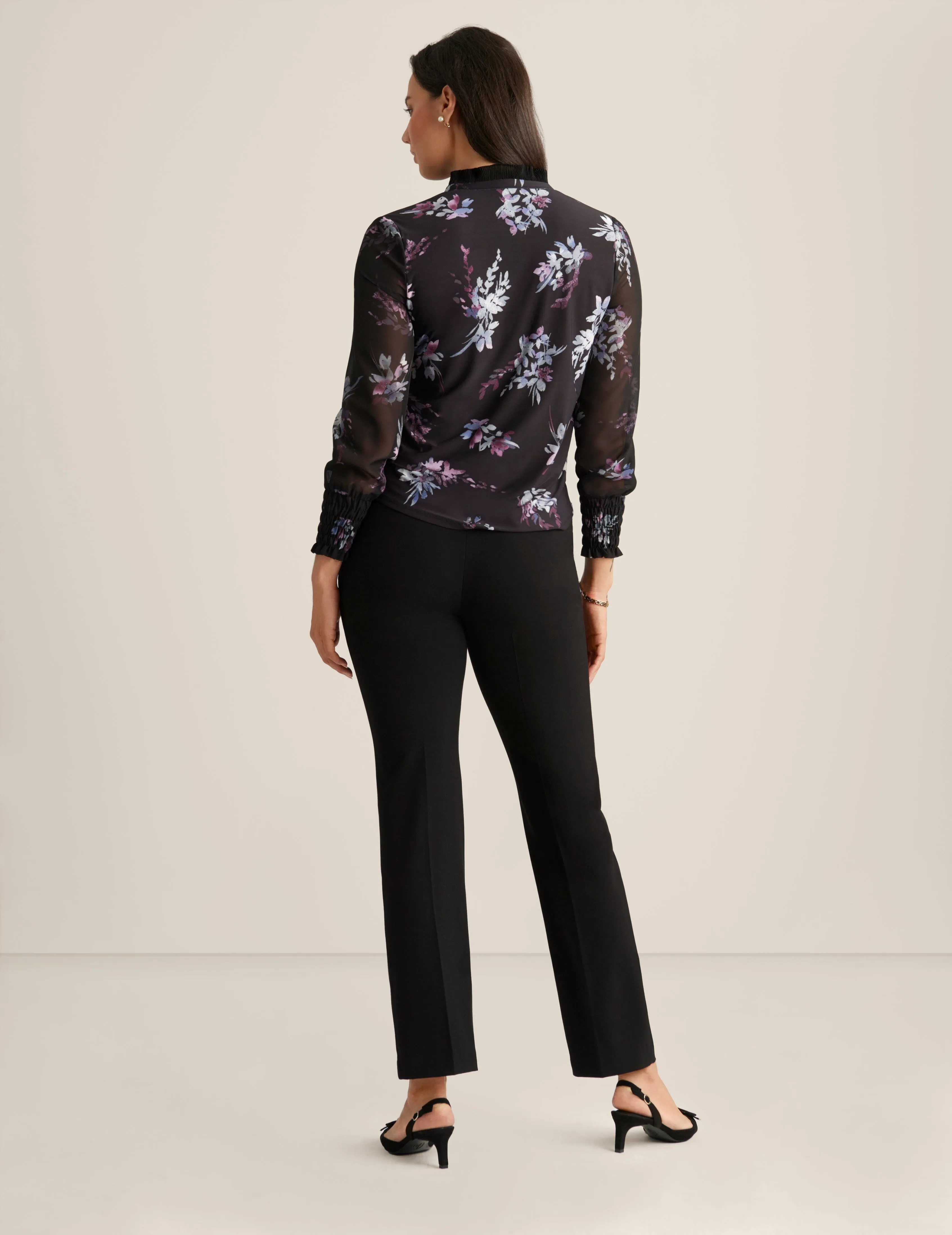 Pleated Chiffon Blouse - Sale