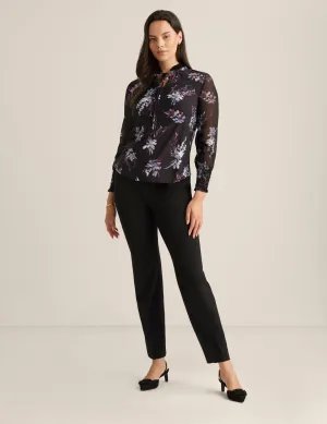 Pleated Chiffon Blouse - Sale