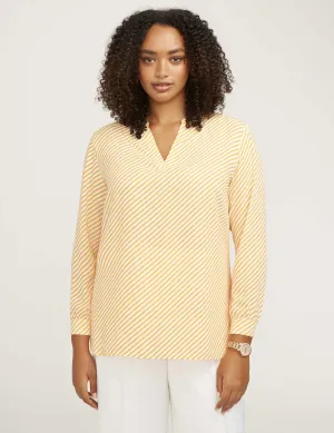 Plus Size Piazza Stripe Blouse- Sale