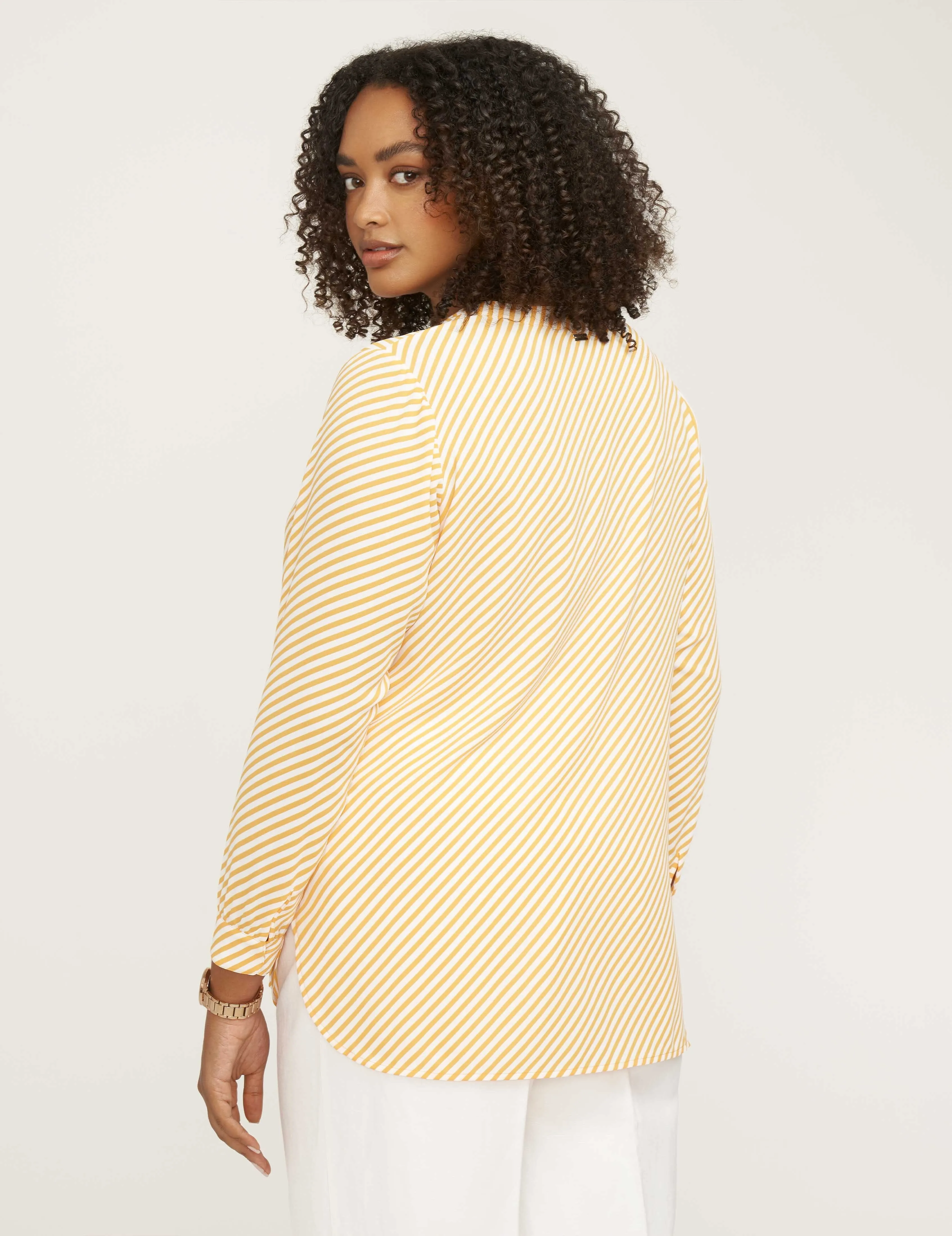 Plus Size Piazza Stripe Blouse- Sale