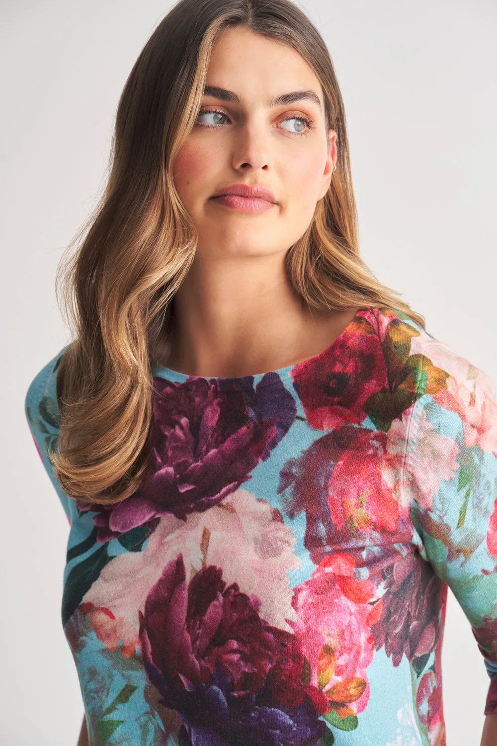 Printed Cotton Jumper - Botanical Print